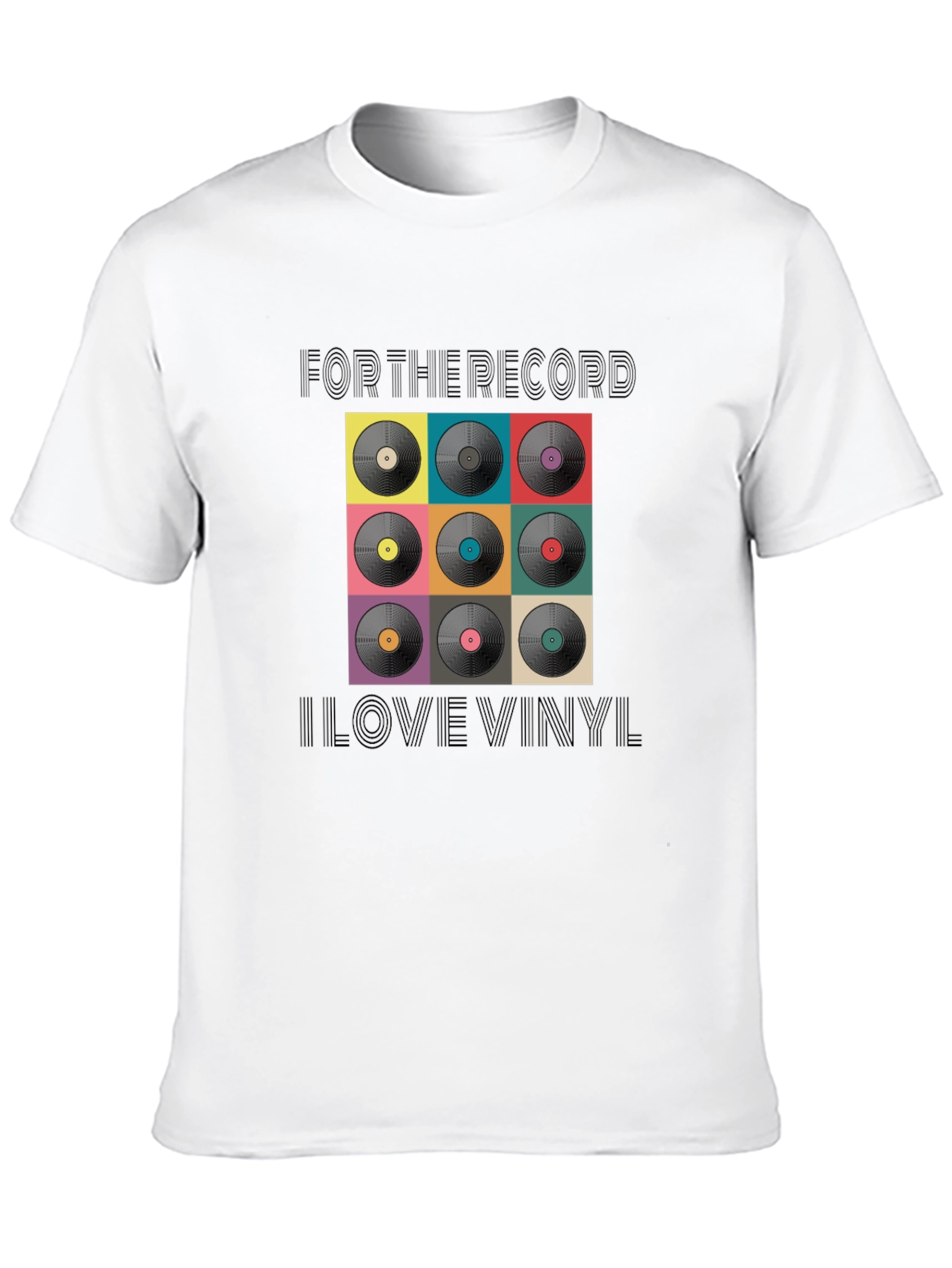 Black For the Record I Love Vinyl Black T-Shirt view 10