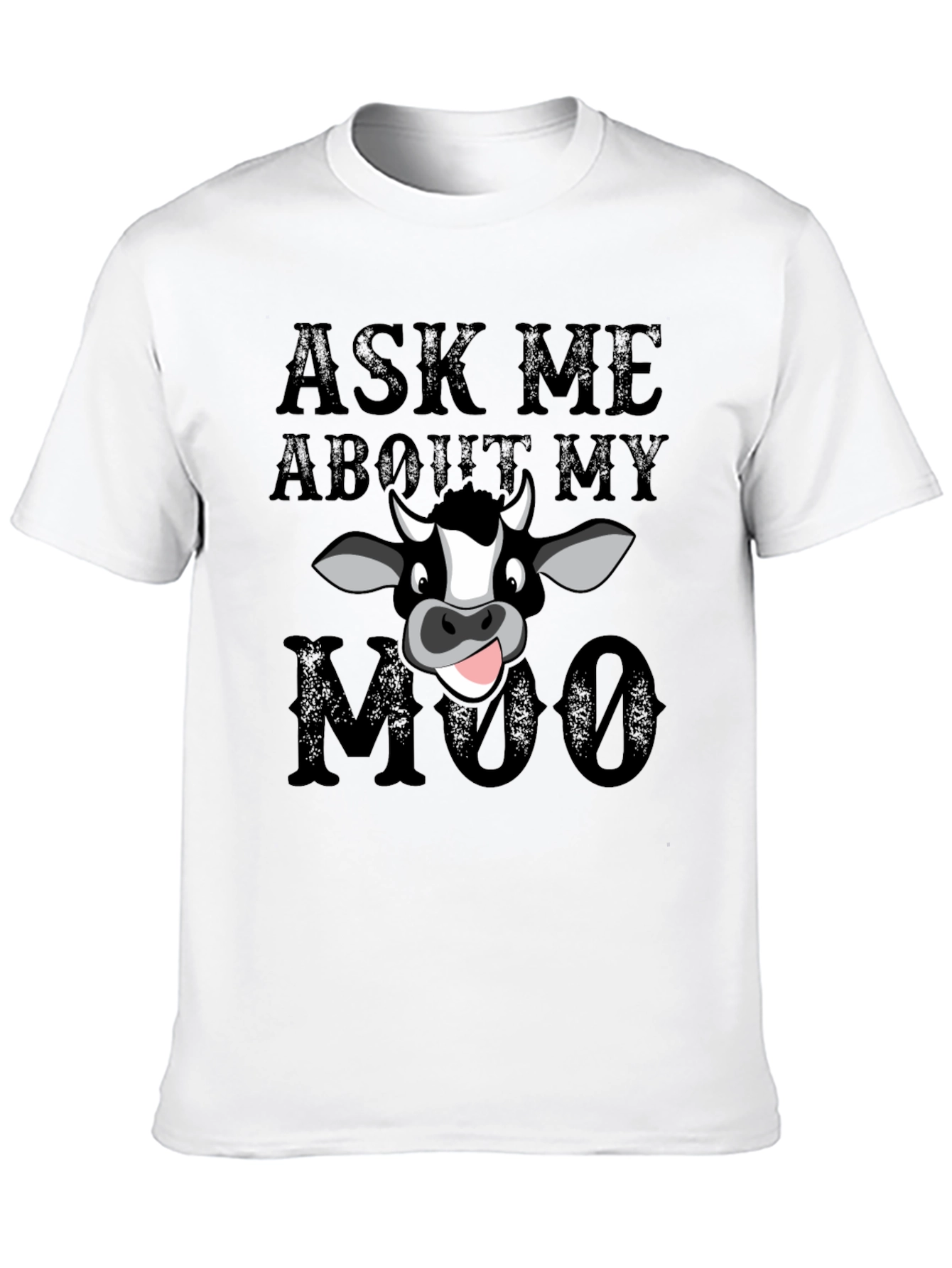 Black Ask Me About My Moo T-Shirt view 10