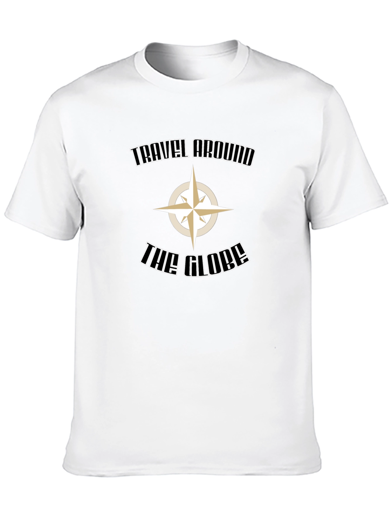 Black Travel Around the Globe Black Graphic Tee view 10