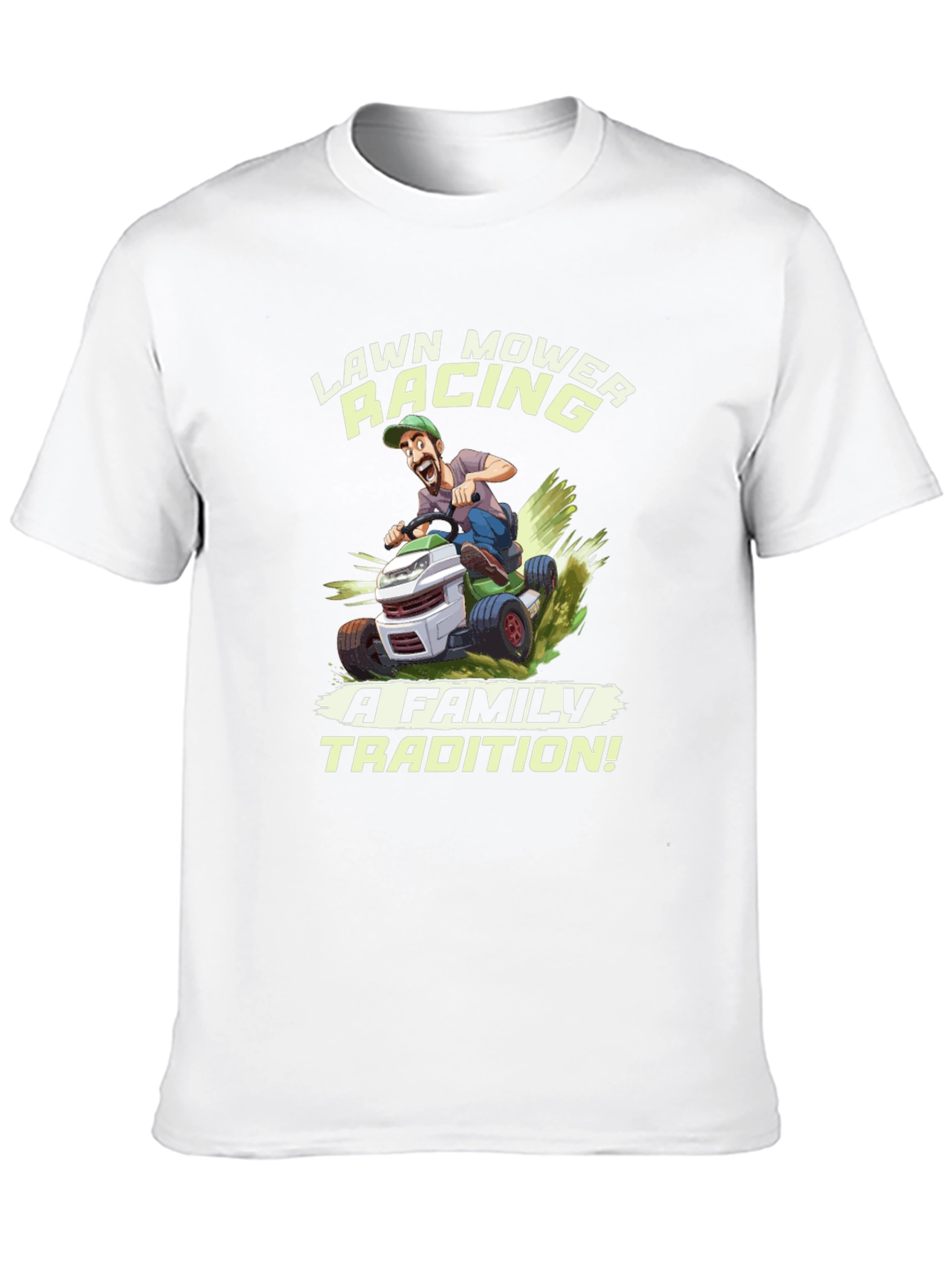 Black Lawn Mower Racing T-Shirt - Family Tradition Tee view 10