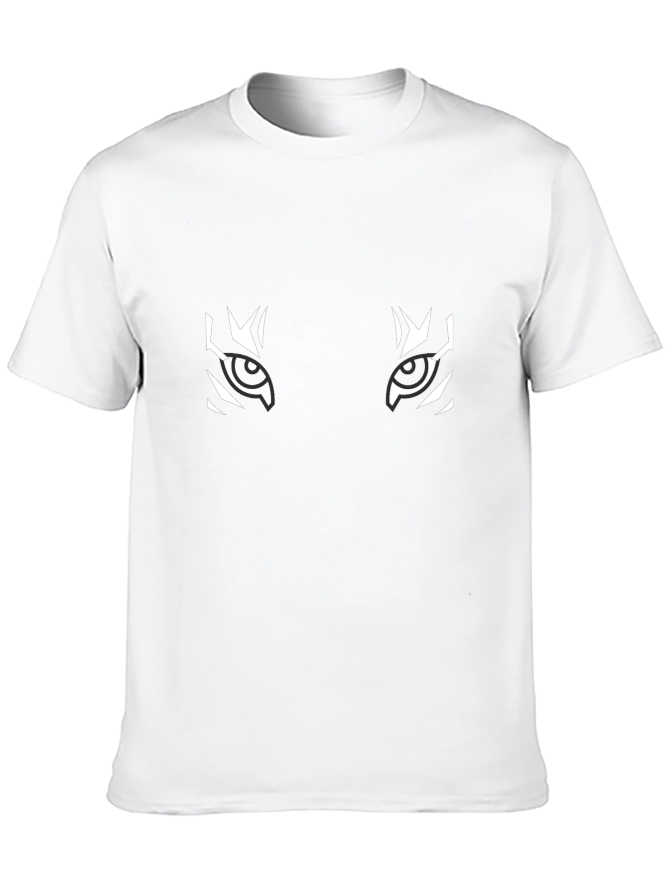 Black Tiger Eyes Graphic Tee - Bold & Stylish Black T-Shirt view 10