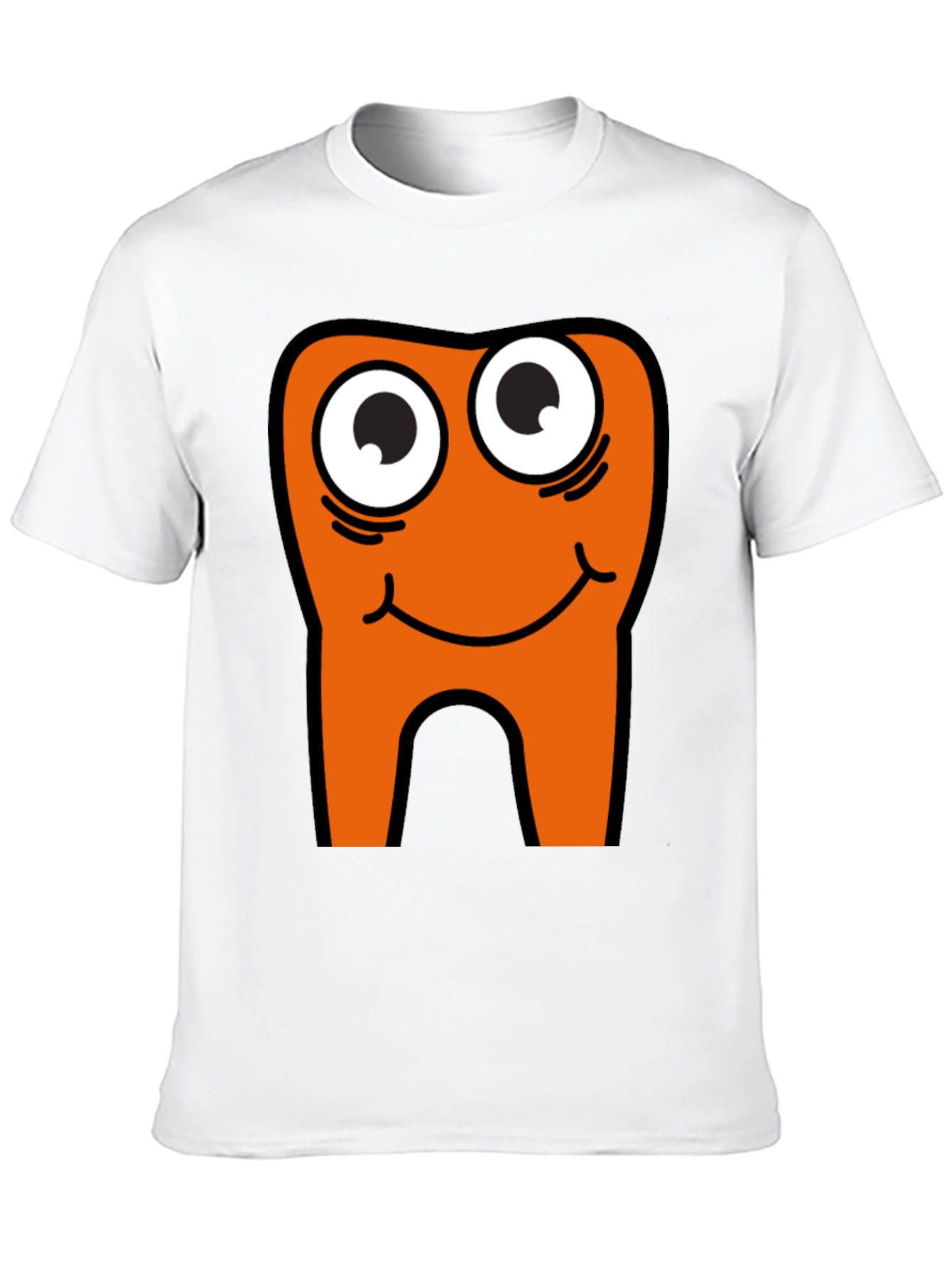 Black Funny Tooth Graphic Tee - Black Cotton Casual T-Shirt view 10