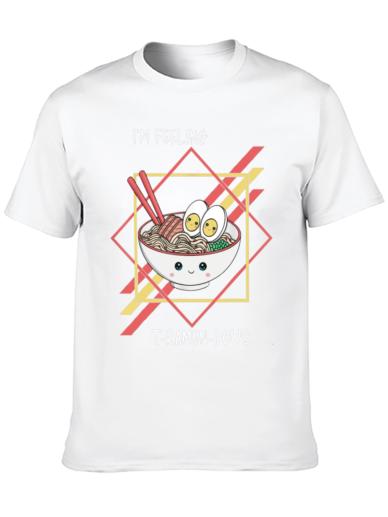 Black I'm Feeling T-Ramen-Dous Black T-Shirt view 10