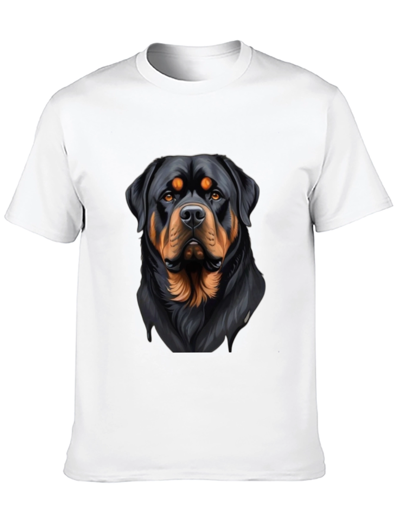 Black Rottweiler Graphic Print Black T-Shirt view 10