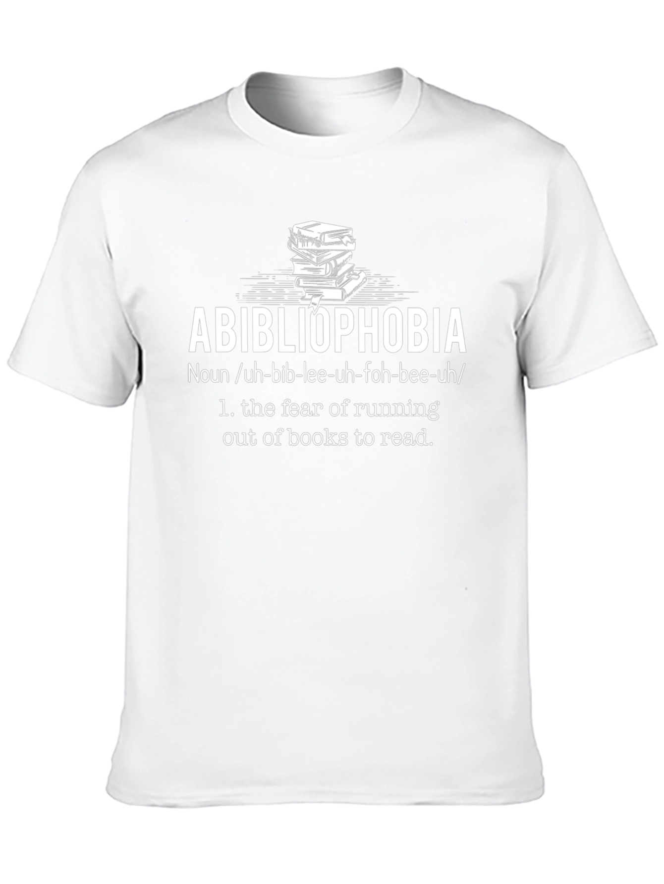 Black Abibliophobia T-Shirt - Book Lover's Fear view 10