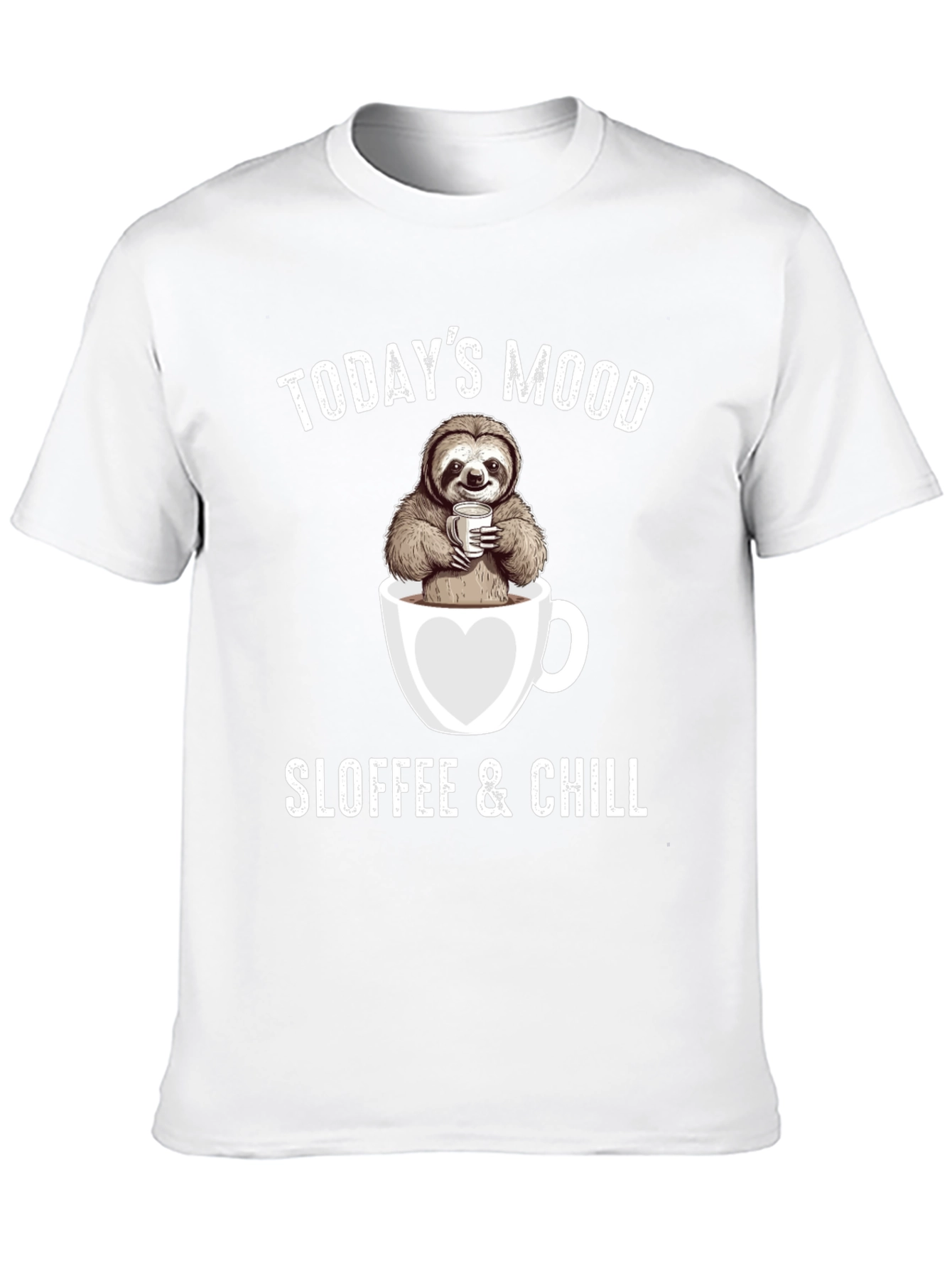 Black Sloffee & Chill Sloth Coffee Lover T-Shirt view 10