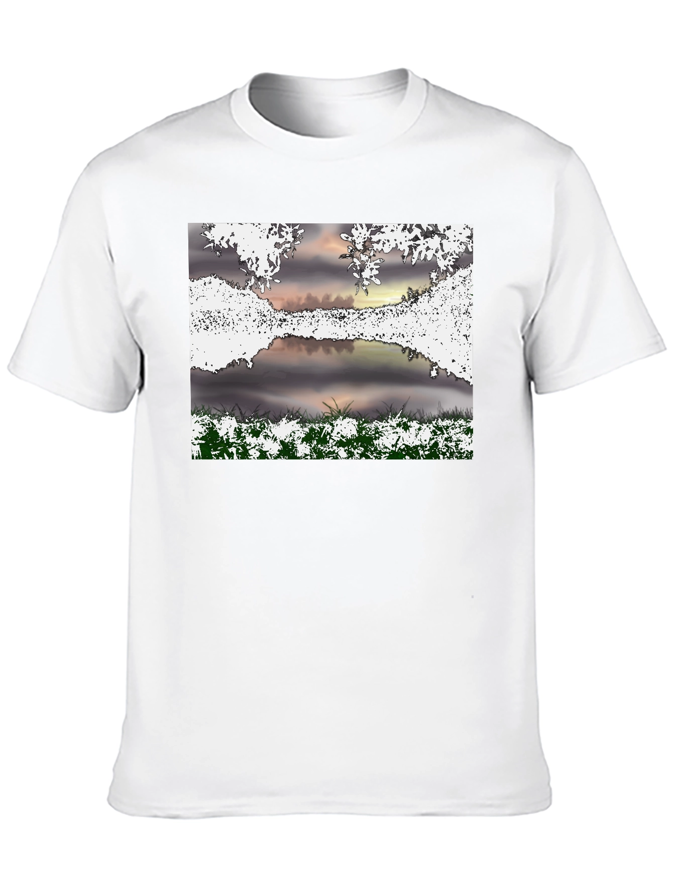 Black Nature Scene Graphic T-Shirt view 10