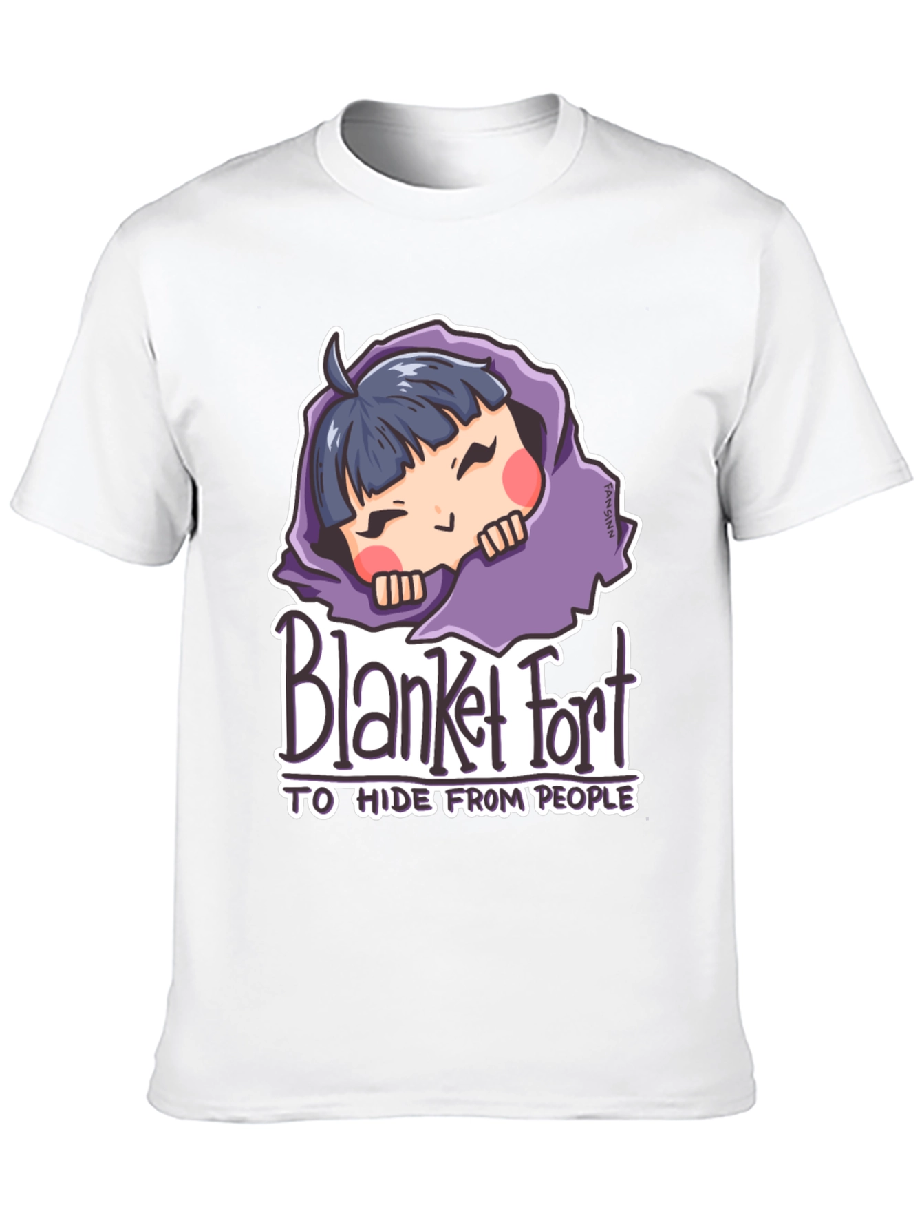 Black Blanket Fort T-Shirt: Hide From People Comfortably view 10