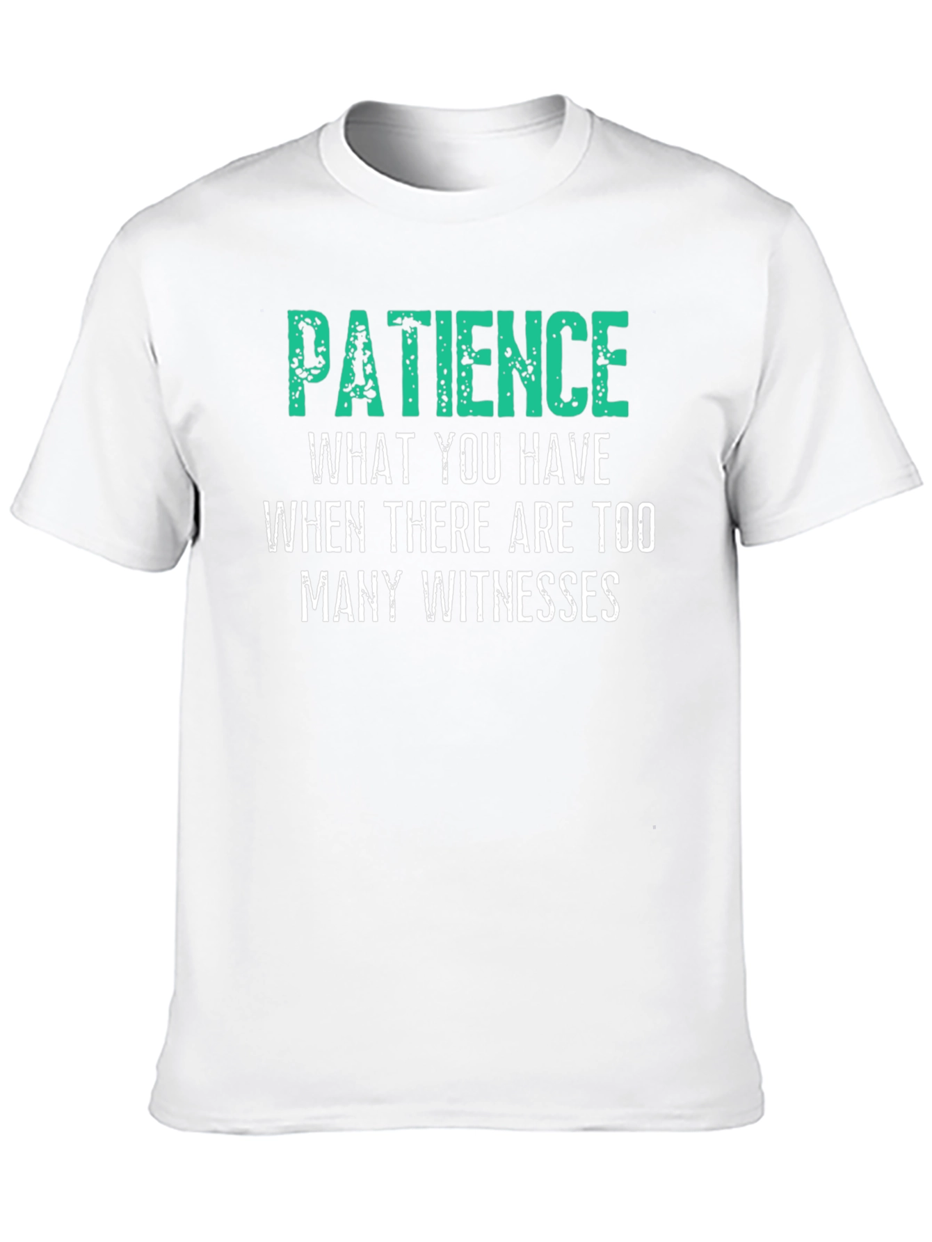 Black Funny Patience Graphic Print Black T-Shirt view 10