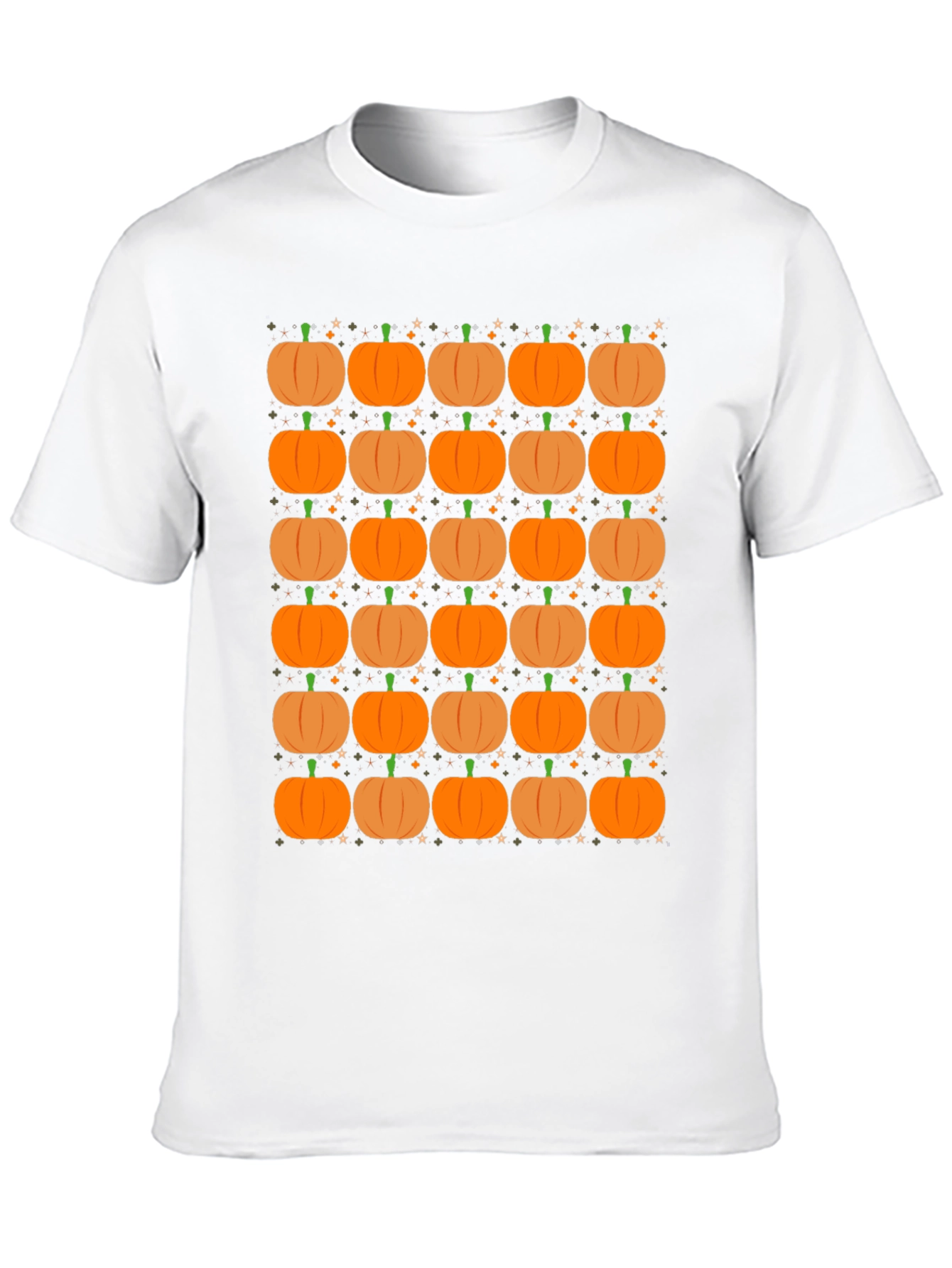 Black Pumpkin Pattern Black T-Shirt - Fall Festival Ready view 10