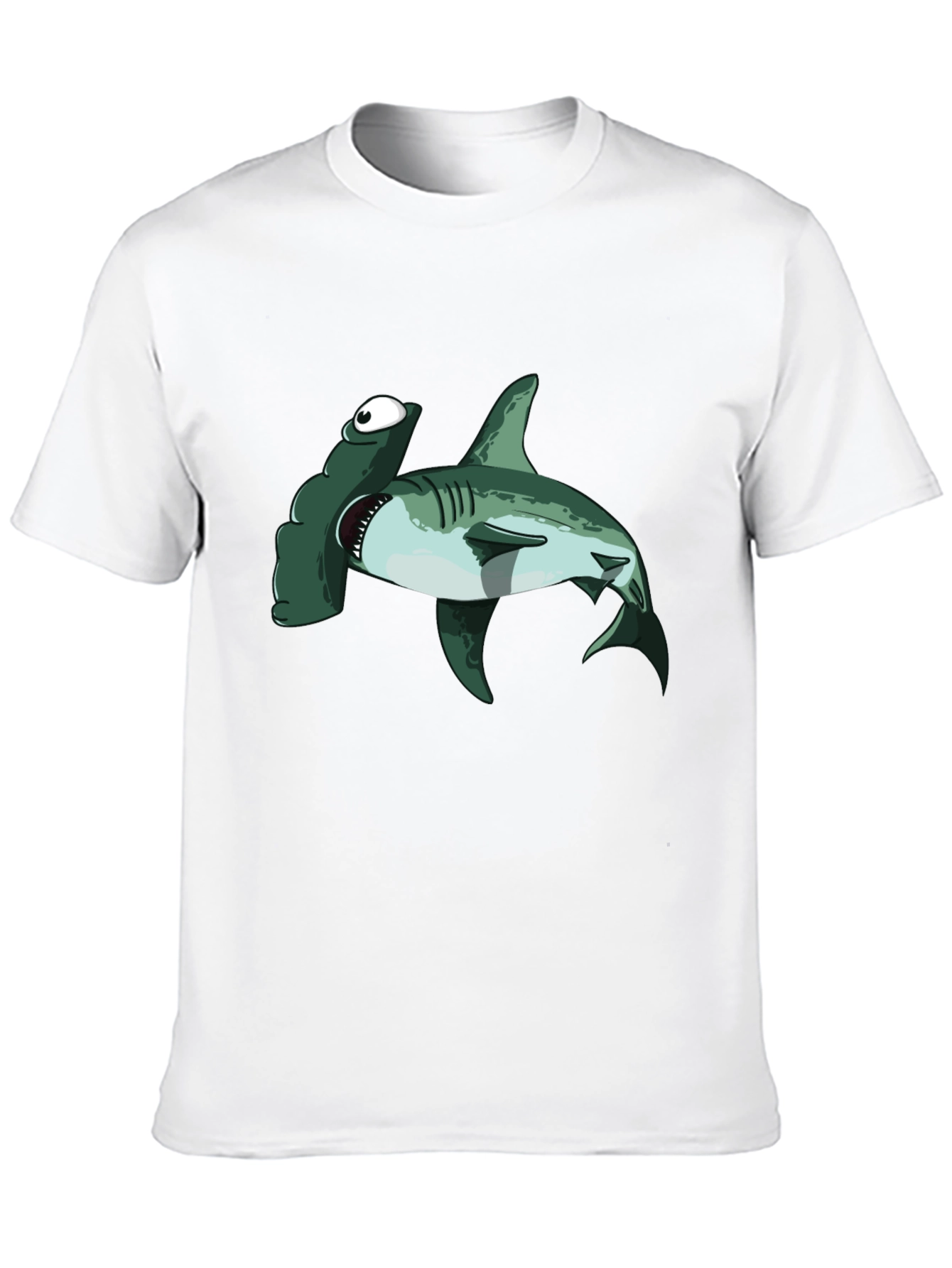 Black Hammerhead Shark T-Shirt - Cartoon Design view 10