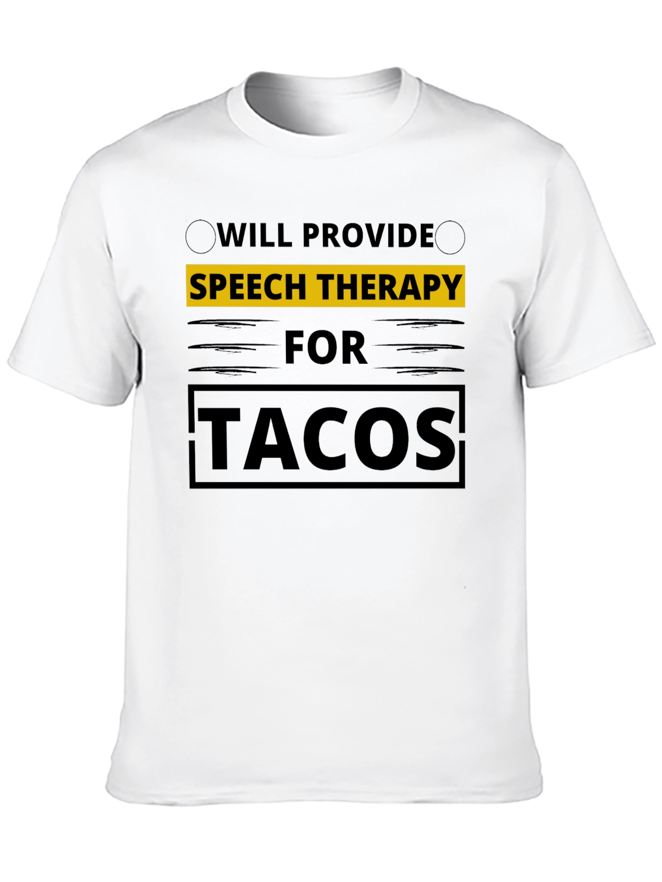 Black Speech Therapy for Tacos T-Shirt view 10