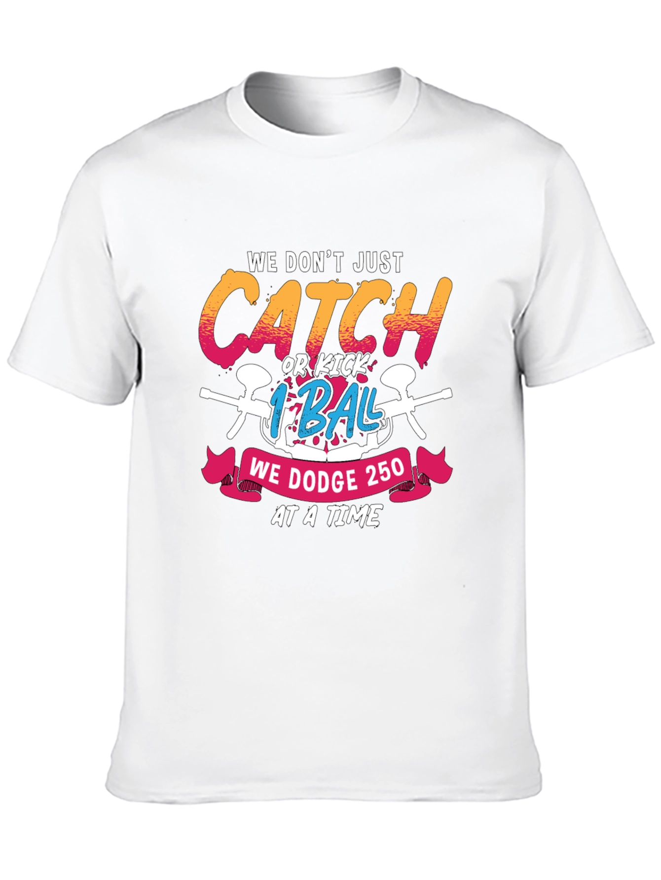 Black Paintball Dodgeball T-Shirt - Funny Graphic Tee view 10