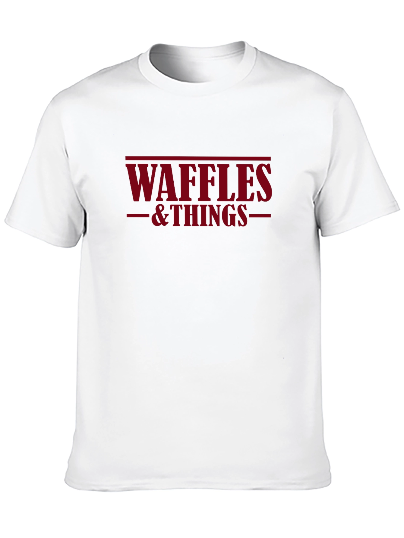 Black Waffles & Things Graphic Tee - Black Cotton Blend T-Shirt view 10