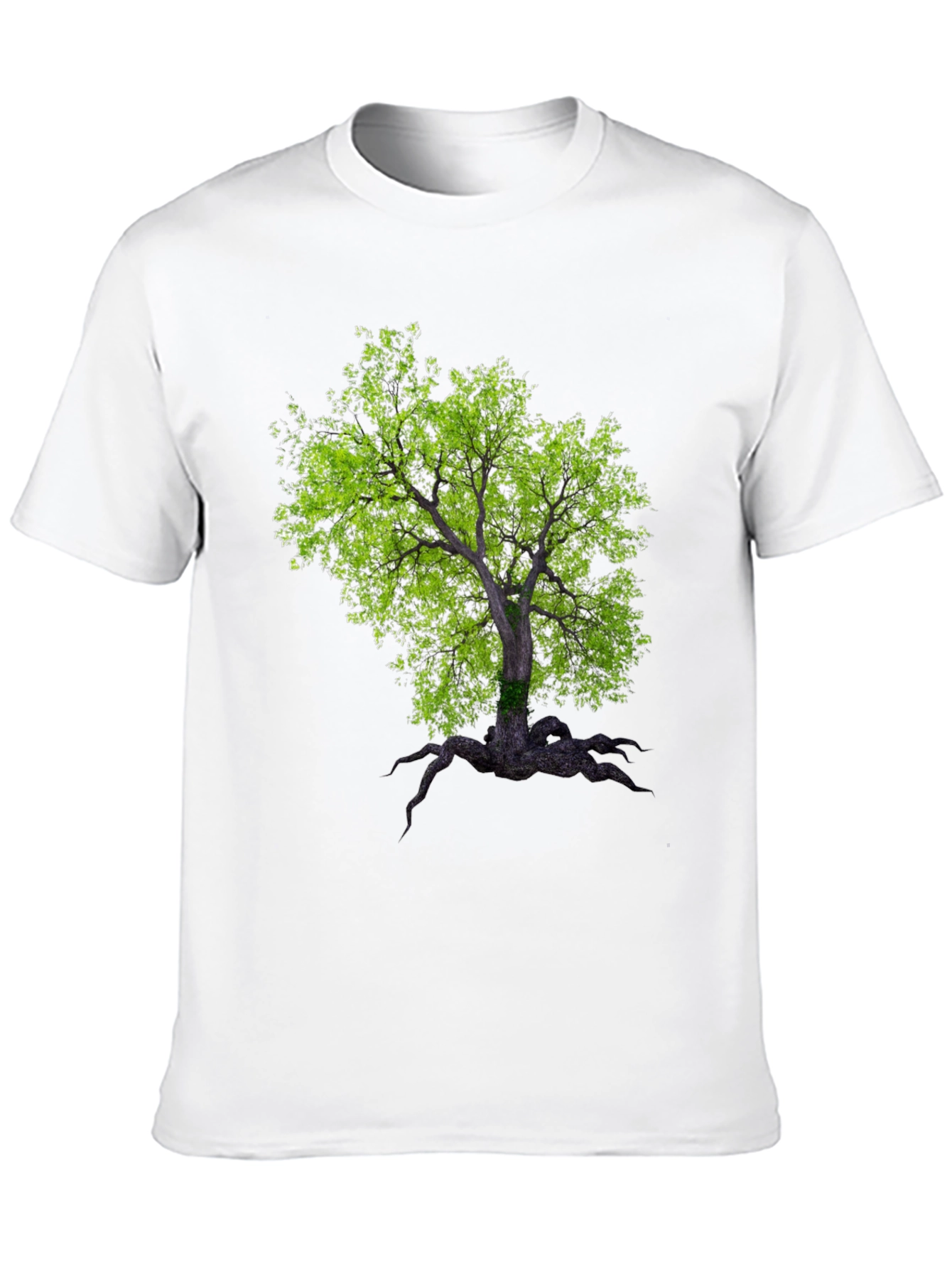 Black Arboreal Print Black T-Shirt view 10