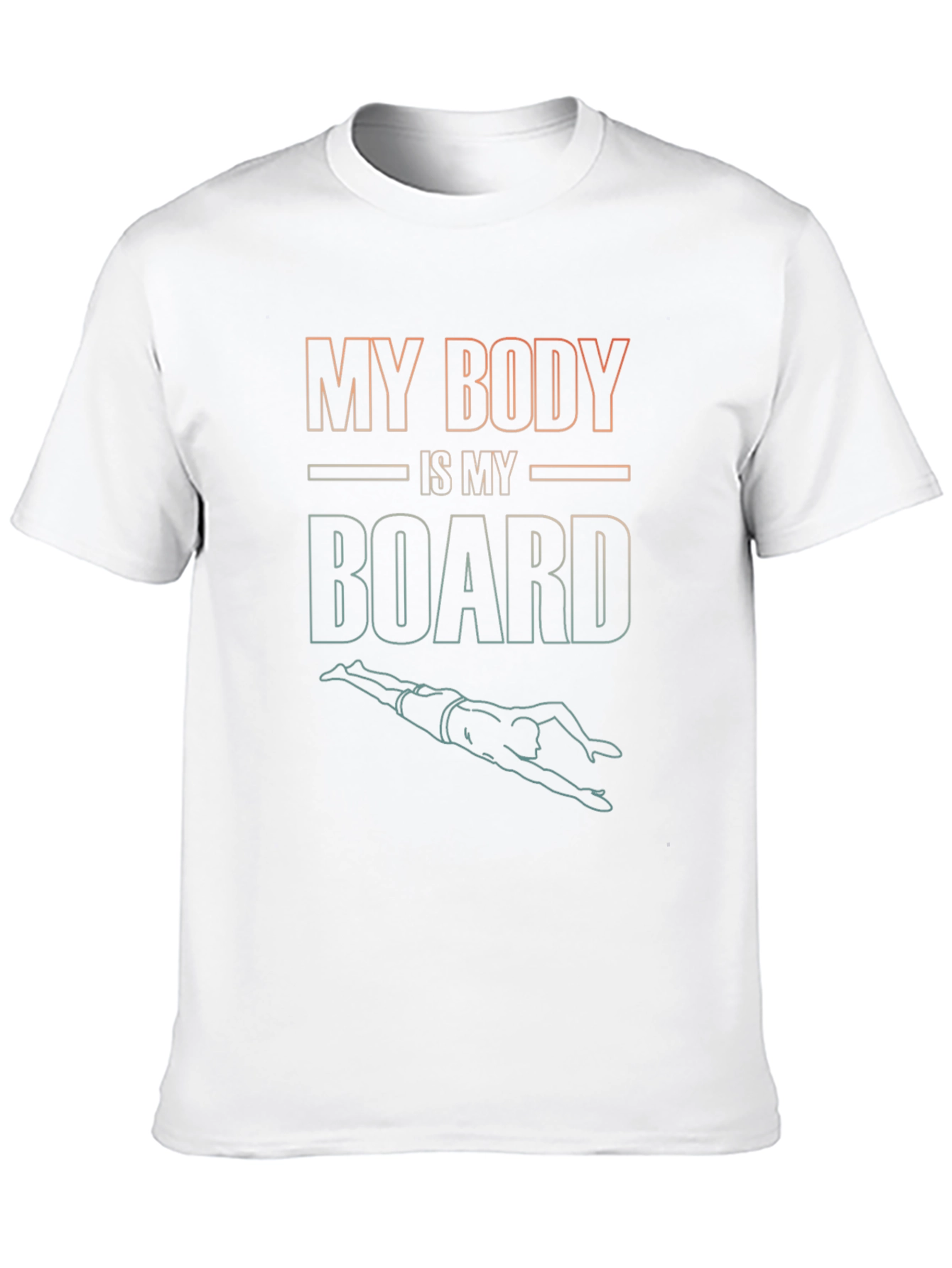 Black My Body Is My Board T-Shirt - Swimmer Tee view 10