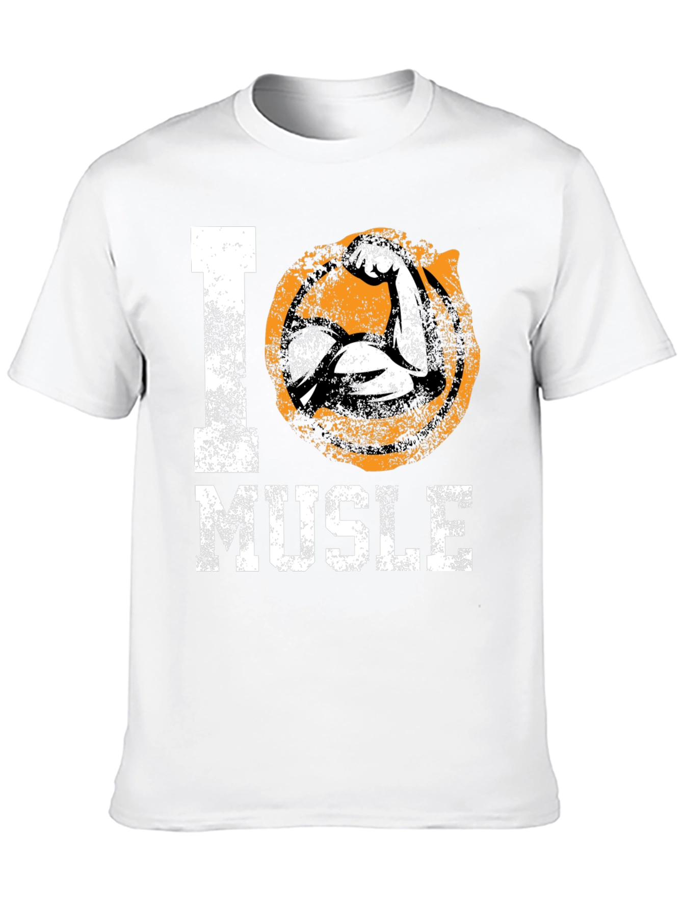 Black I Love Muscle T-Shirt view 10