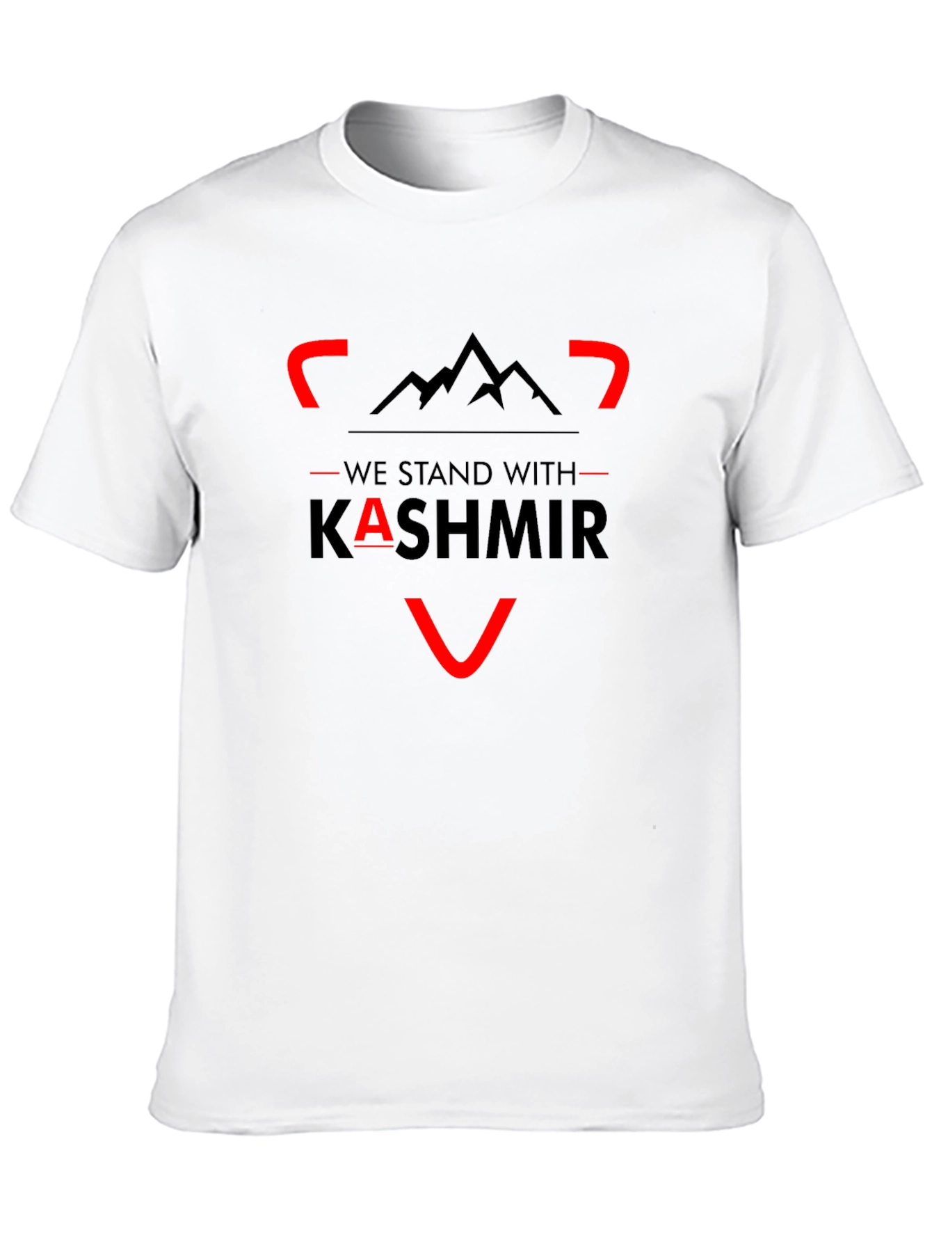 Black We Stand With Kashmir Graphic Tee view 10
