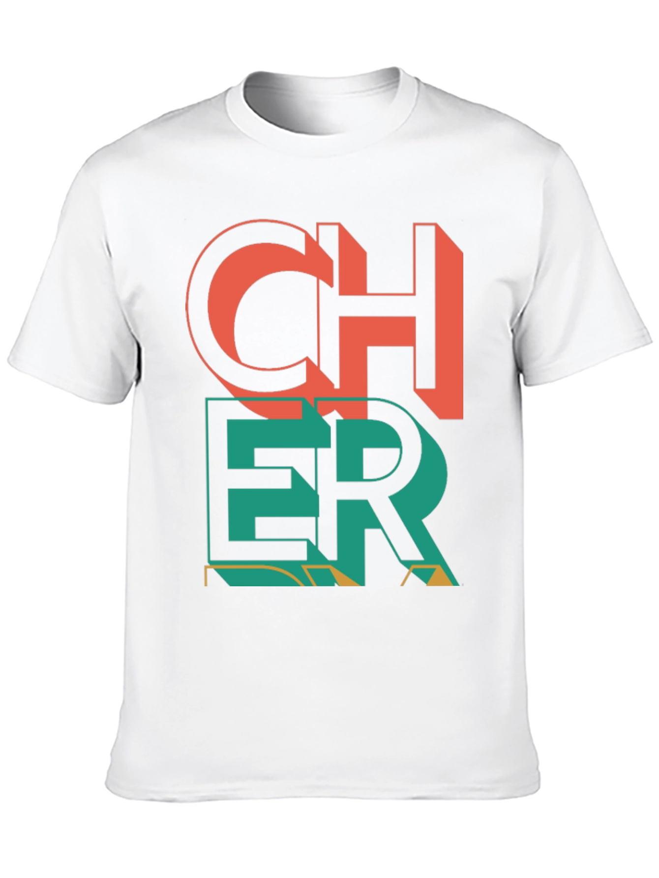 Black Cheer Graphic Print Crew Neck T-Shirt view 10