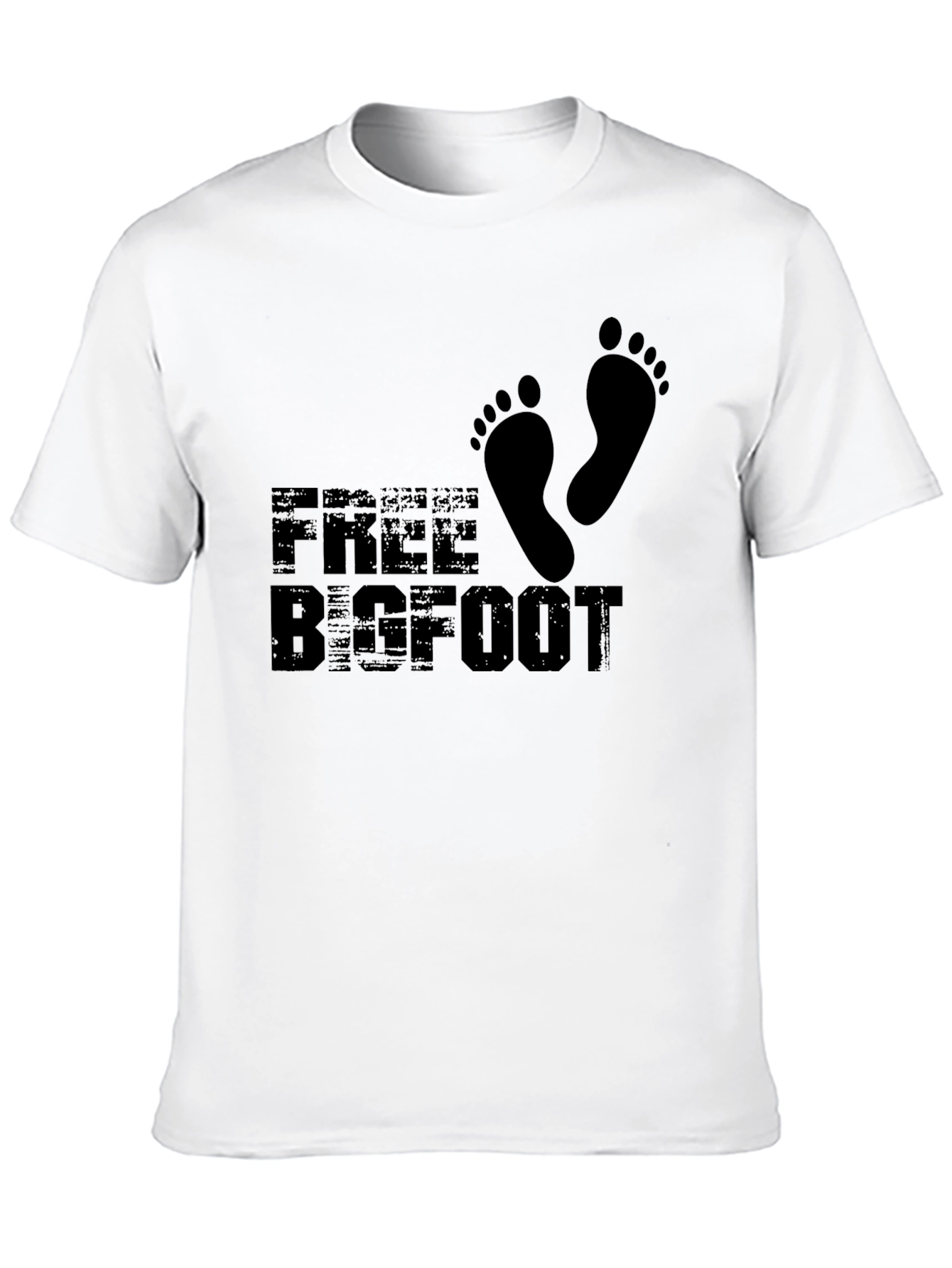 Black Free Bigfoot Graphic Tee - Black Short Sleeve T-Shirt view 10