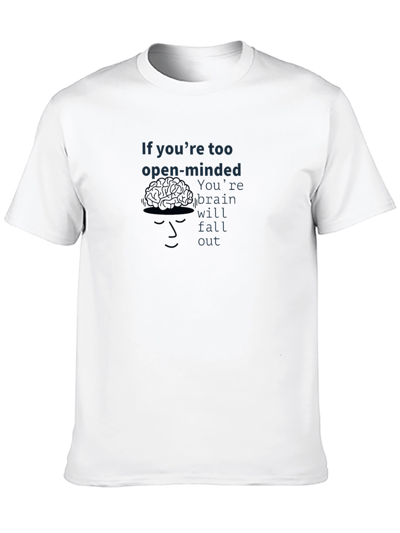 Black Open-Minded Brain Humor Graphic Tee view 10