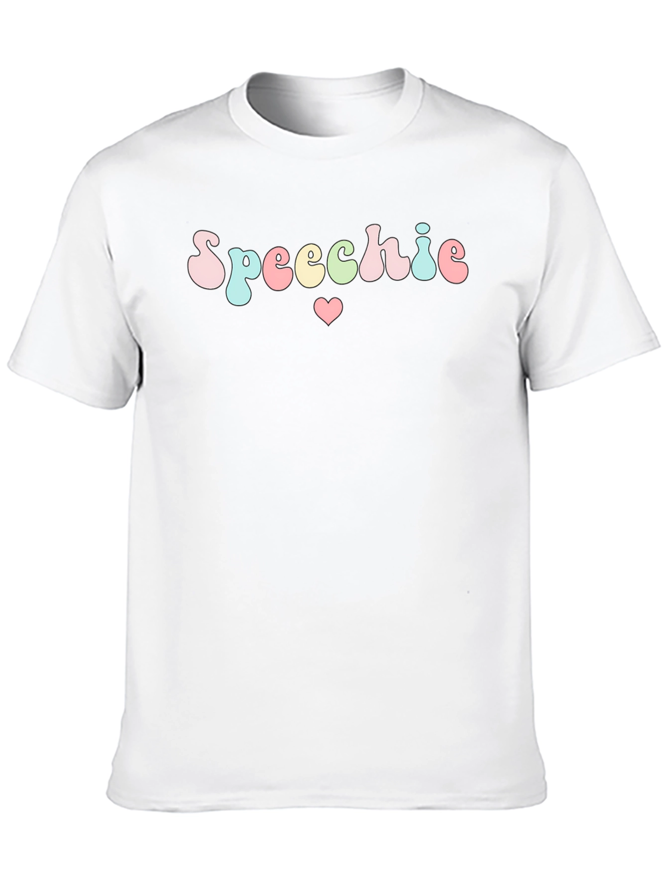 Black Speechie Heart Graphic Black T-Shirt view 10