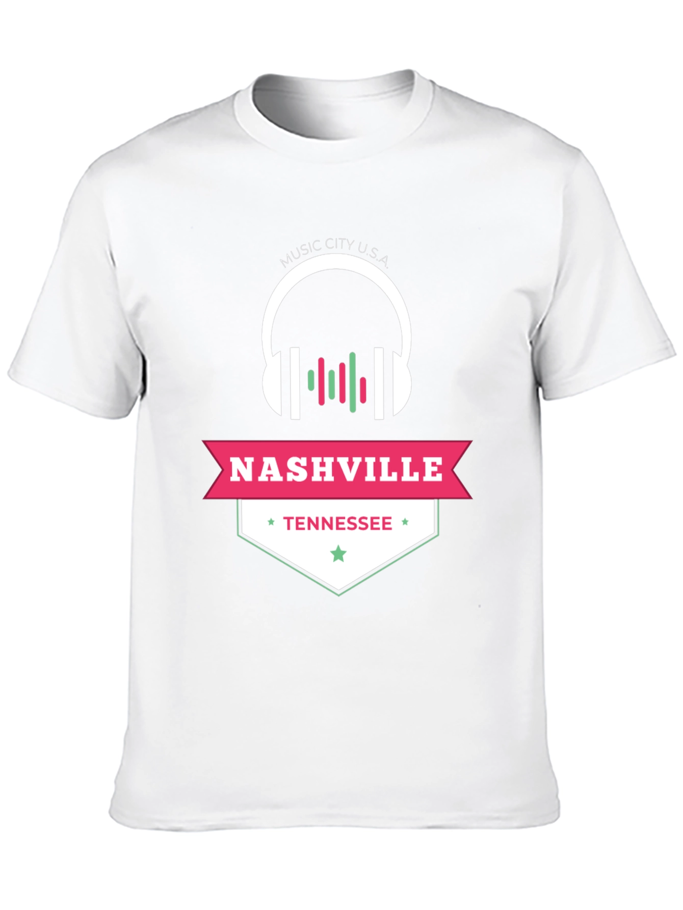 Black Nashville Tennessee Music City USA Graphic Tee view 10