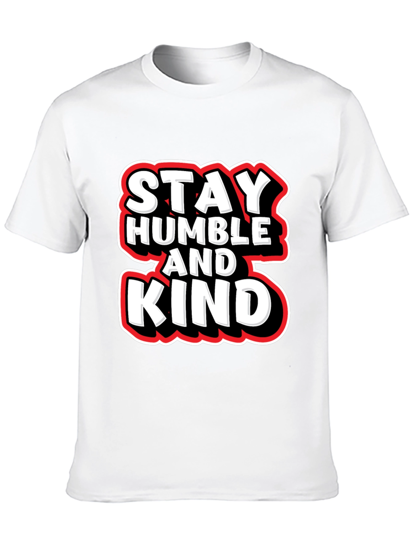 Black Stay Humble & Kind Graphic Tee - Casual Black T-Shirt view 10