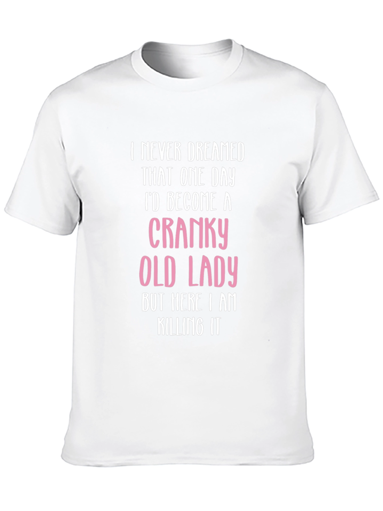Black Cranky Old Lady T-Shirt - Funny Novelty Tee view 10