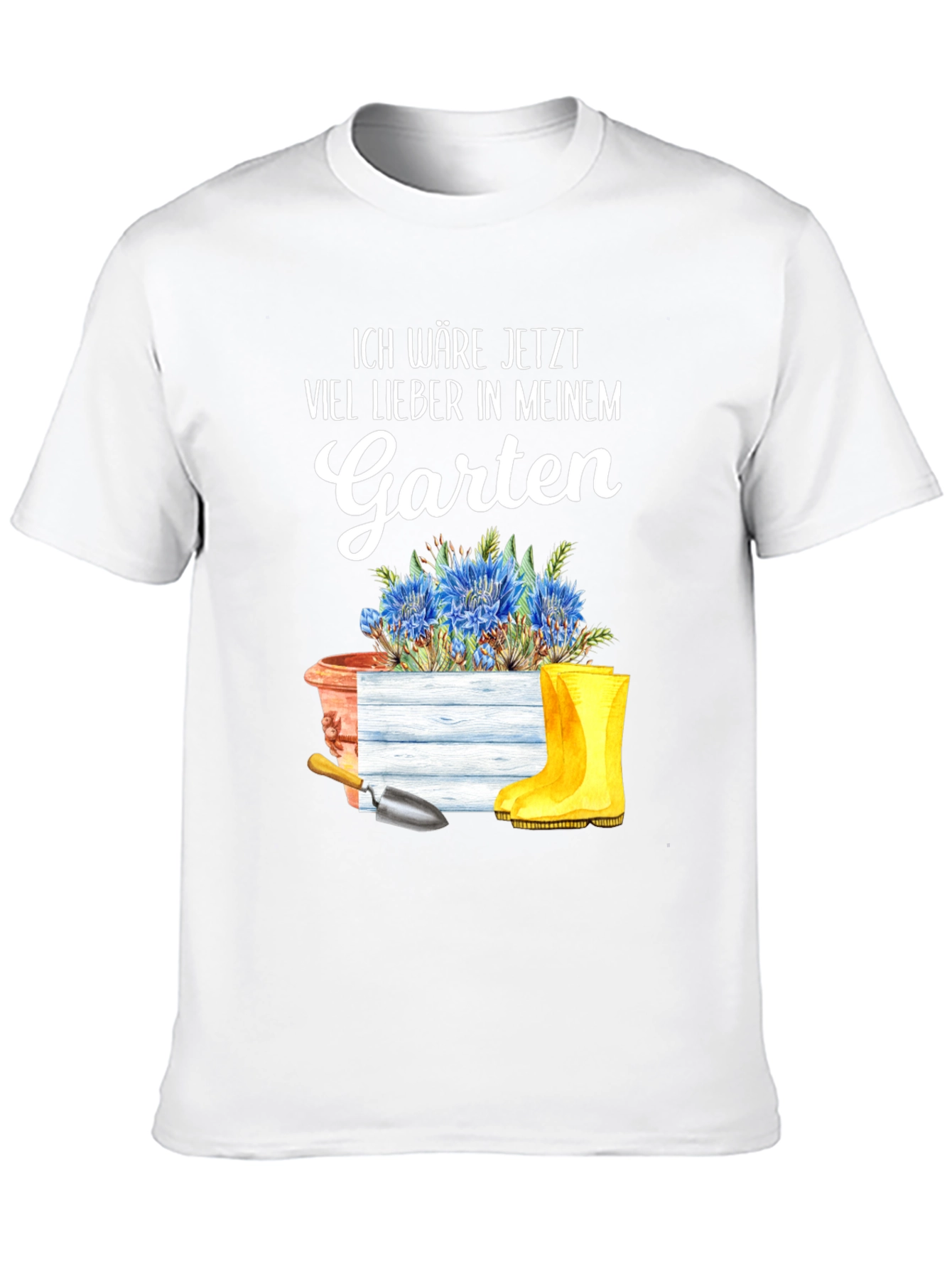 Black Gardening Enthusiast T-Shirt - "I'd Rather Be In My Garden" view 10