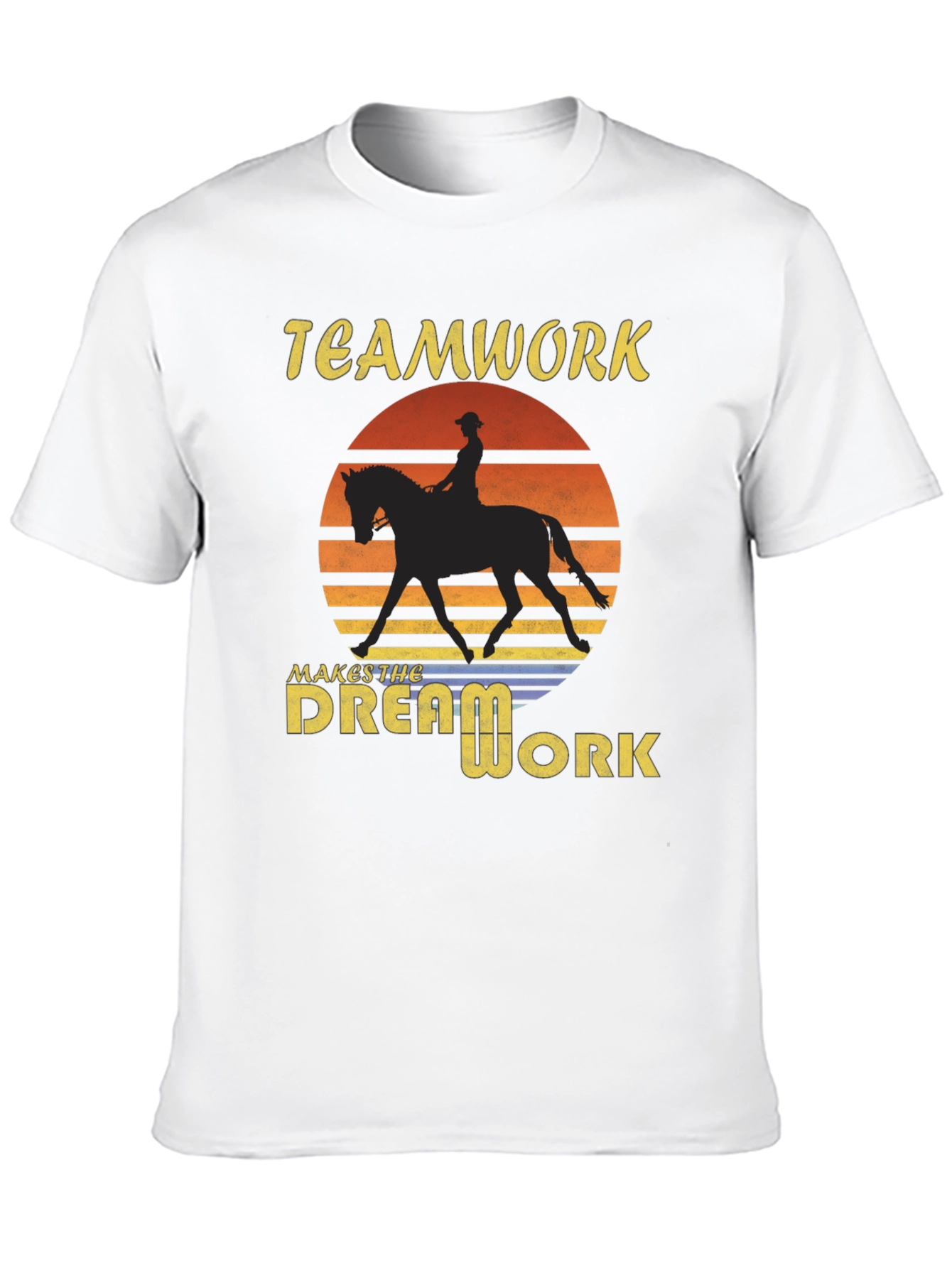 Black Teamwork Makes The Dream Work Black T-Shirt view 10