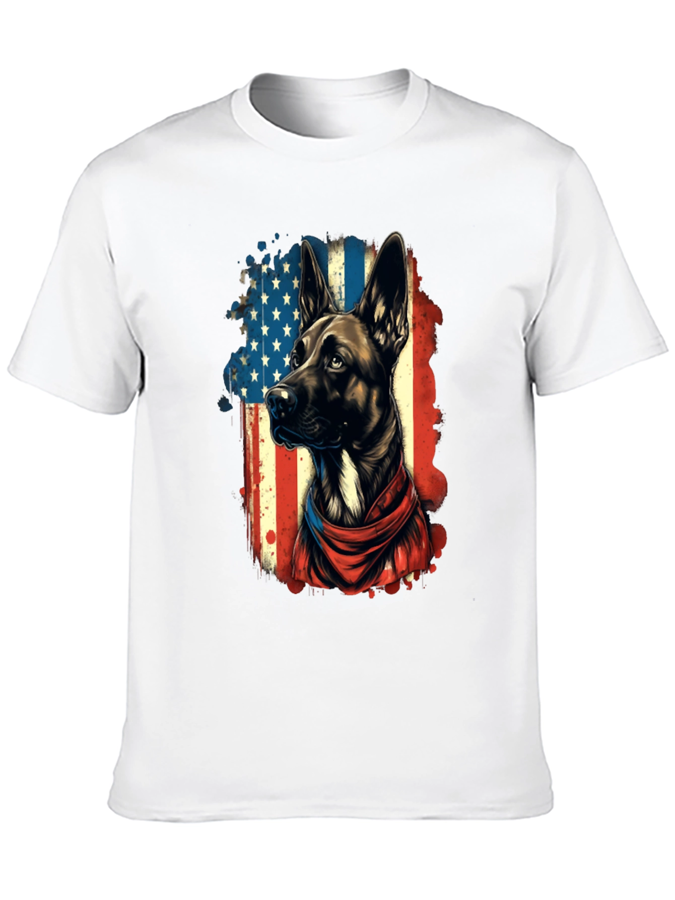 Black Patriotic Dog T-Shirt view 10