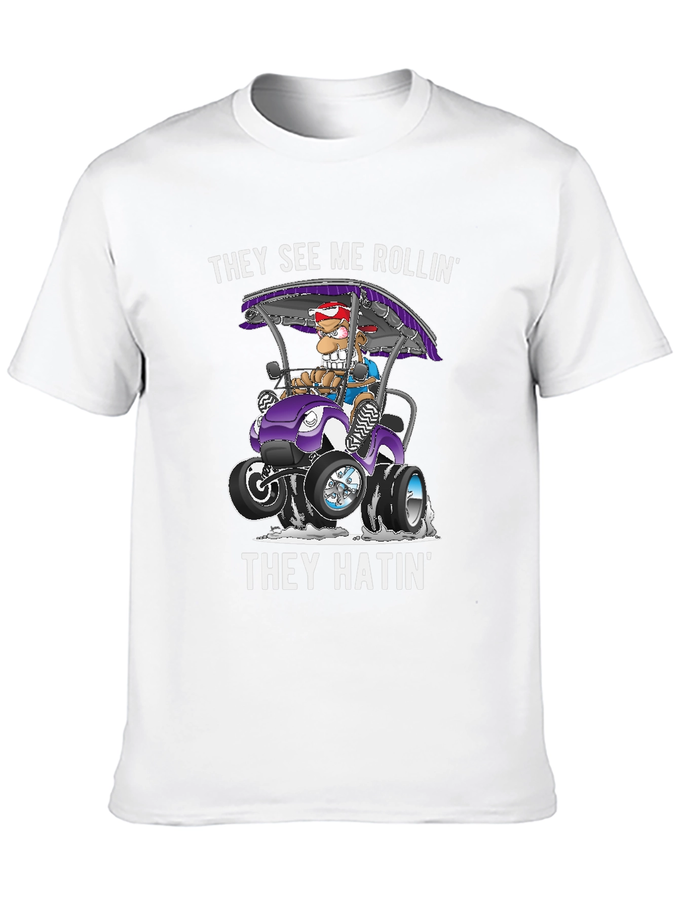Black They See Me Rollin' T-Shirt view 10
