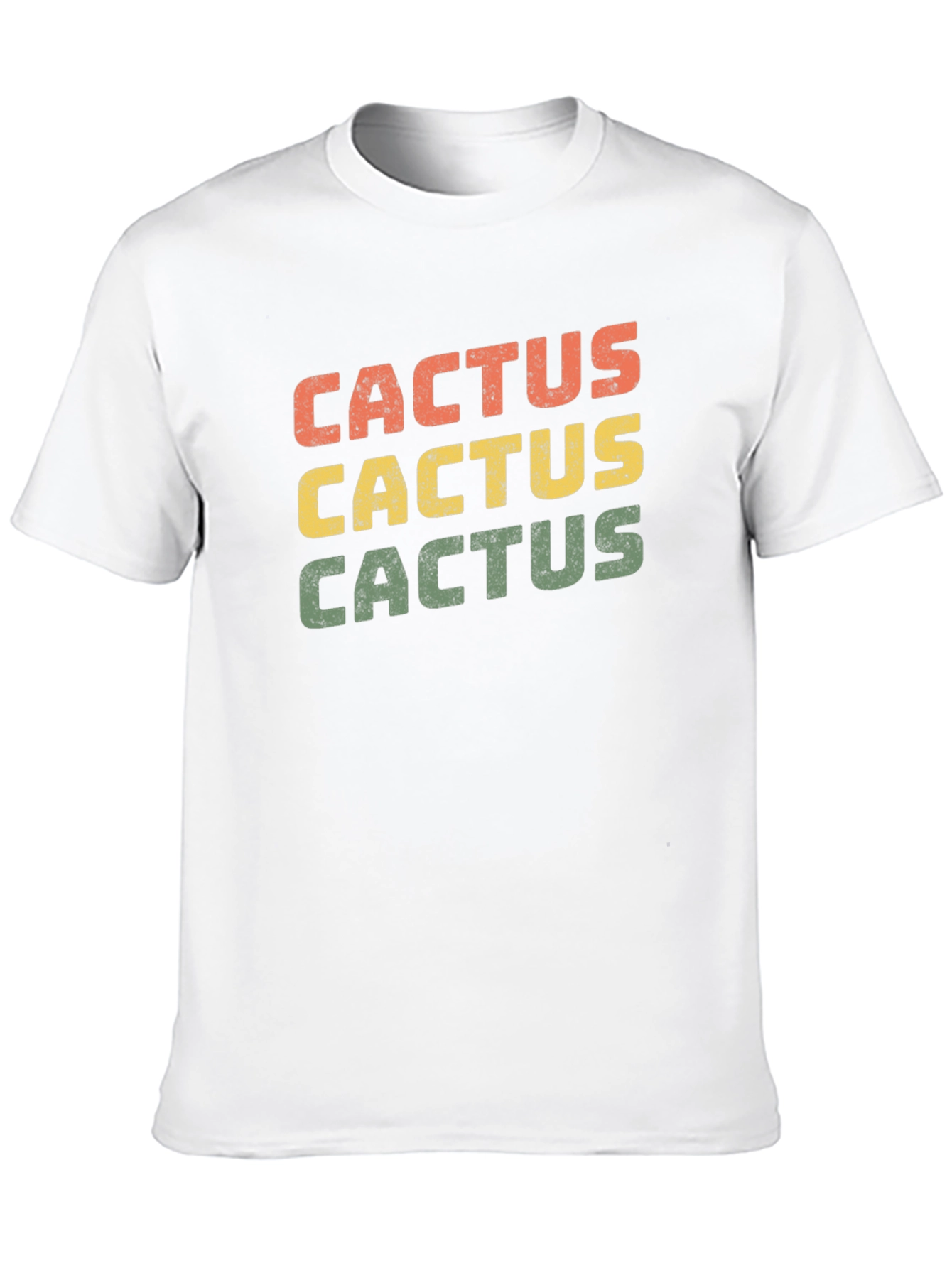 Black Retro Cactus T-Shirt - Black Cotton Tee view 10