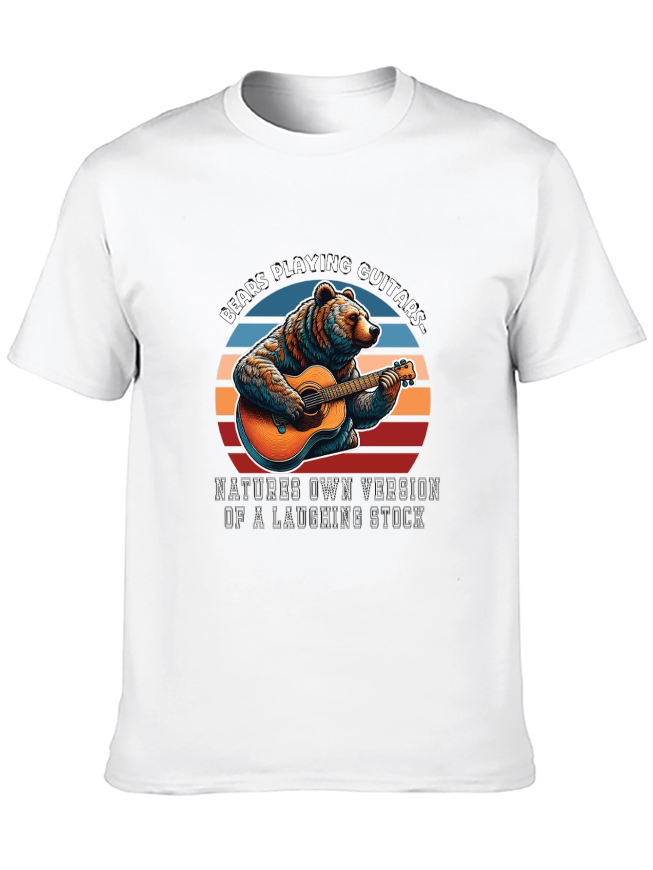 Black Bears Playing Guitars Graphic T-Shirt view 10