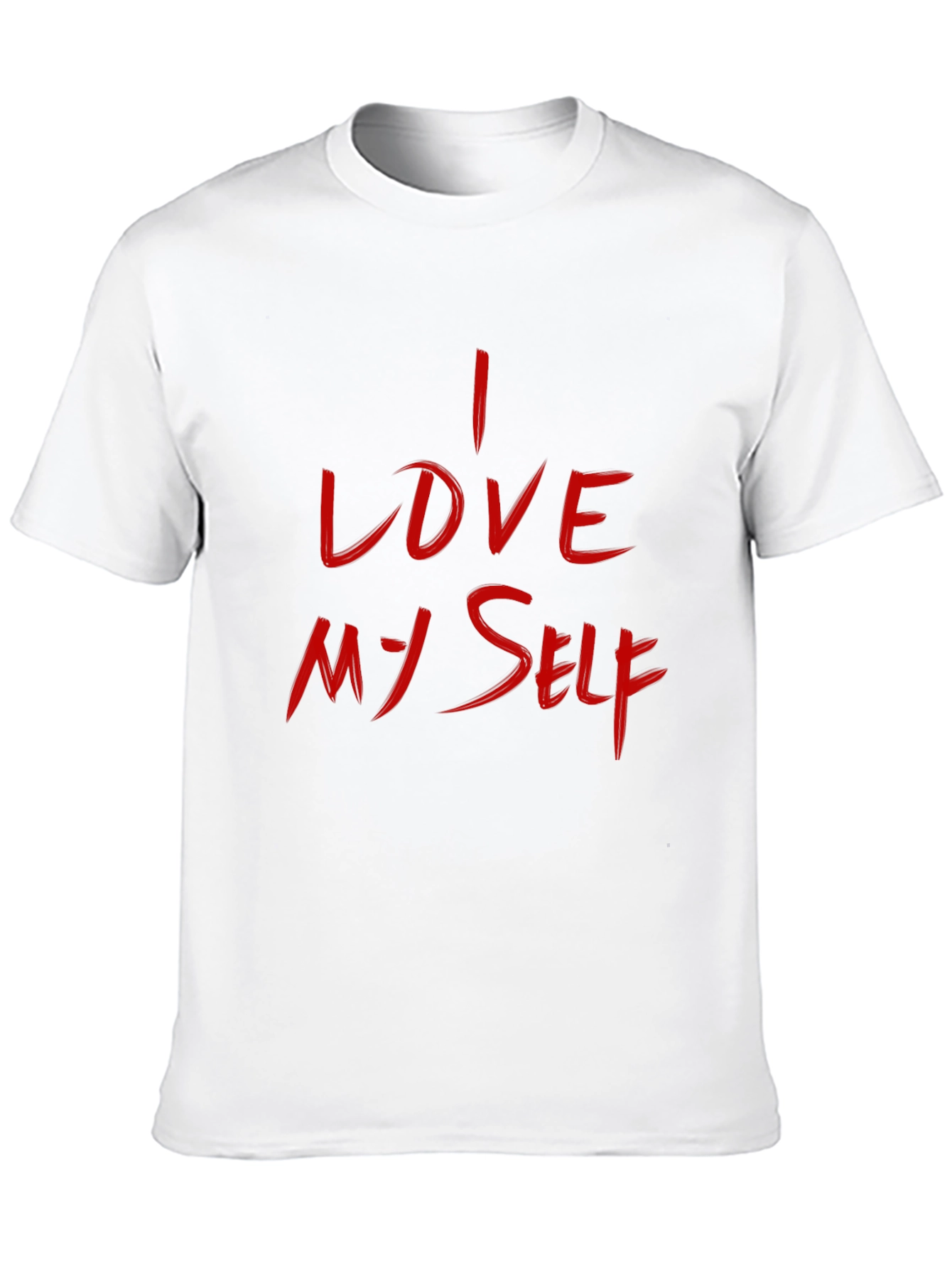 Black I LOVE MYSELF Black Tee - Mens Graphic T-Shirt view 10