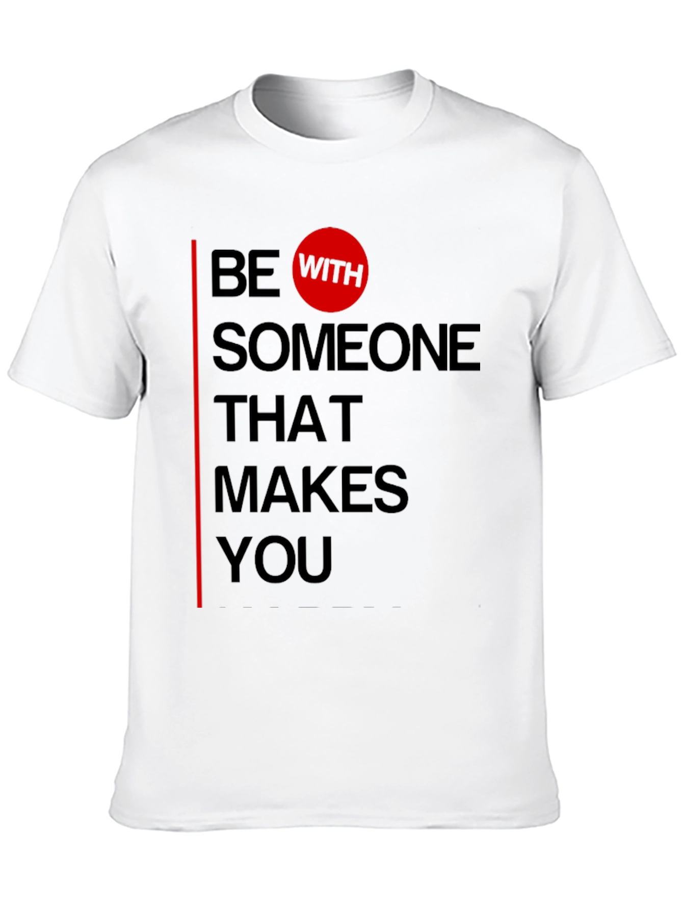 Black Be With Someone T-Shirt - Black Graphic Tee view 10