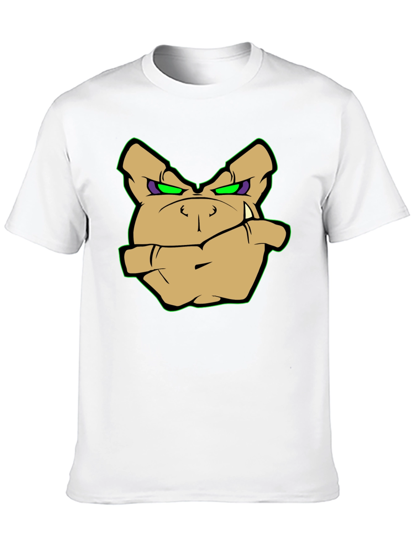 Black Cartoon Monster Graphic Print Black T-Shirt view 10