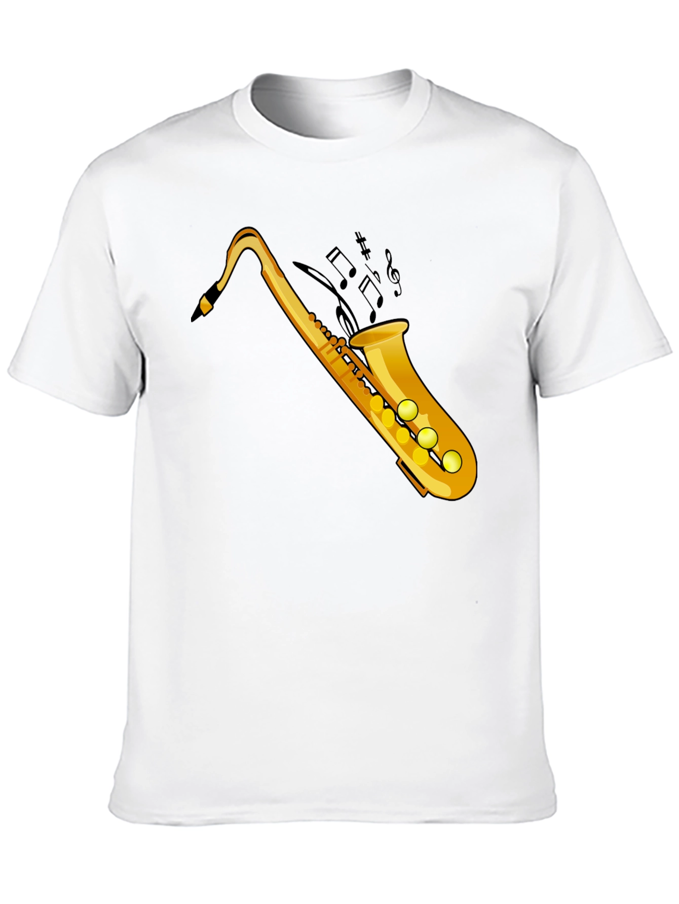 Black Saxophone Graphic T-Shirt - Musical Instrument Tee view 10