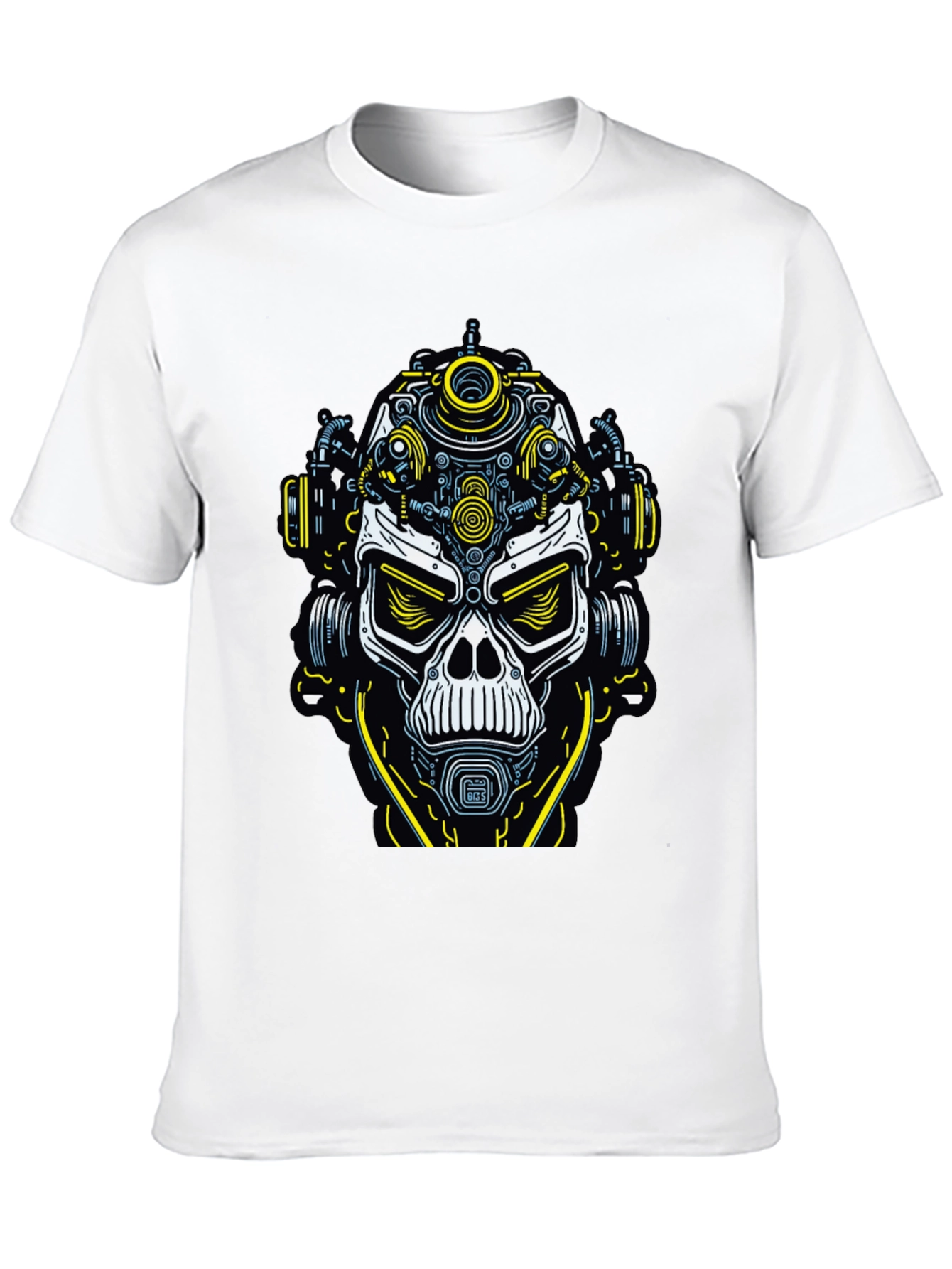 Black Steampunk Skull T-Shirt - Unique Graphic Tee for Men view 10