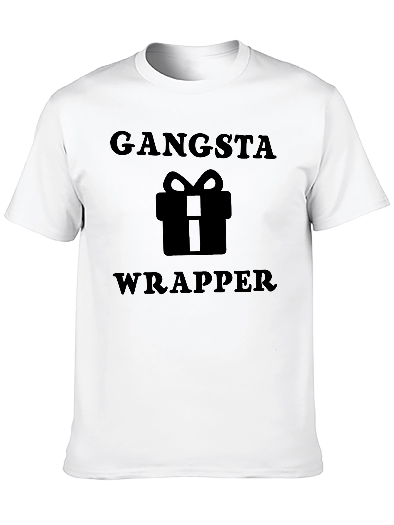 Black Gangsta Wrapper Gift Graphic T-Shirt view 10