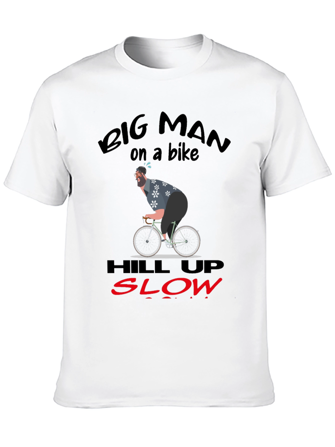 Black Big Man On A Bike Graphic T-Shirt view 10