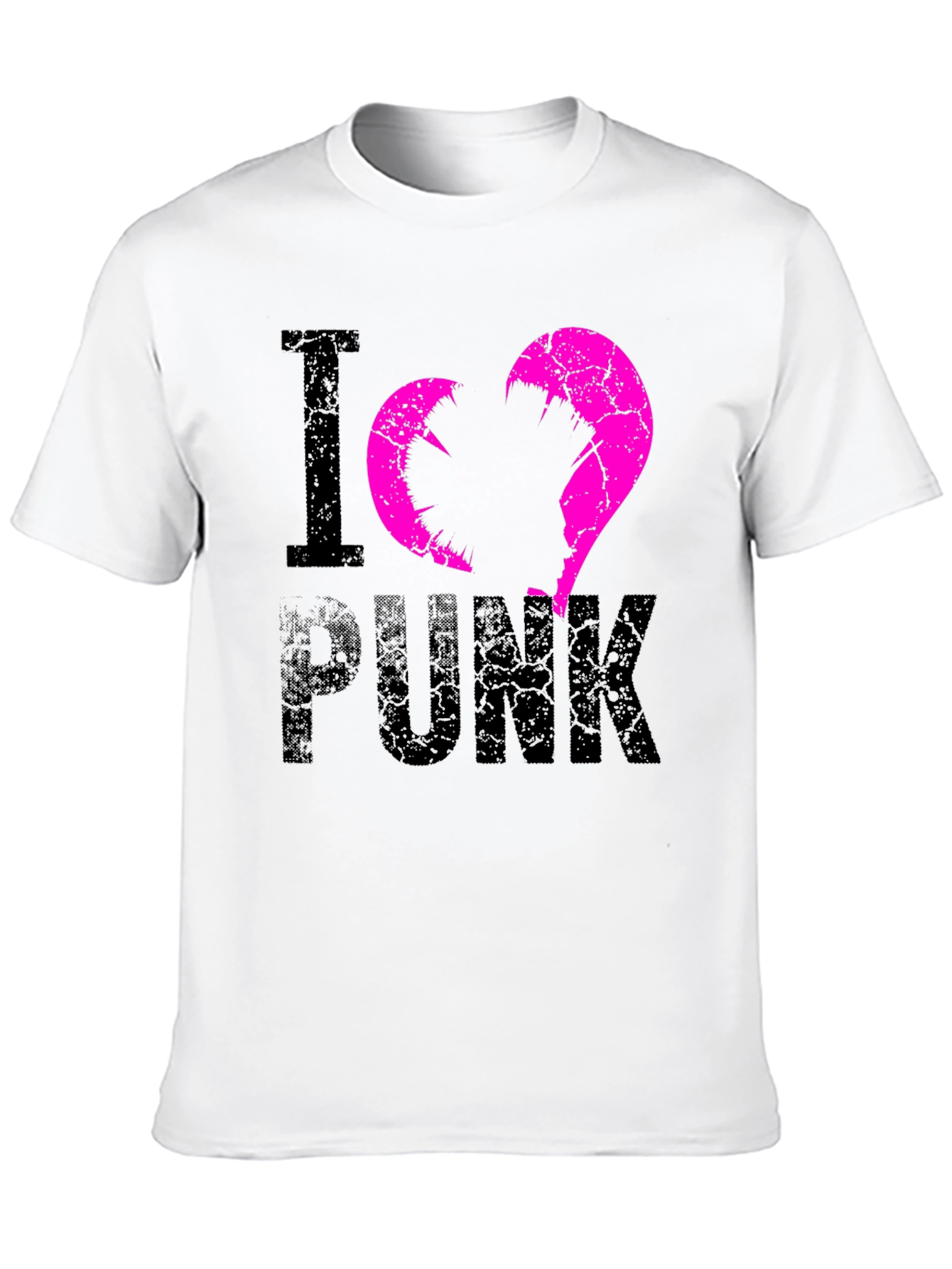 Black I Love Punk Graphic Tee - Edgy Streetwear view 10