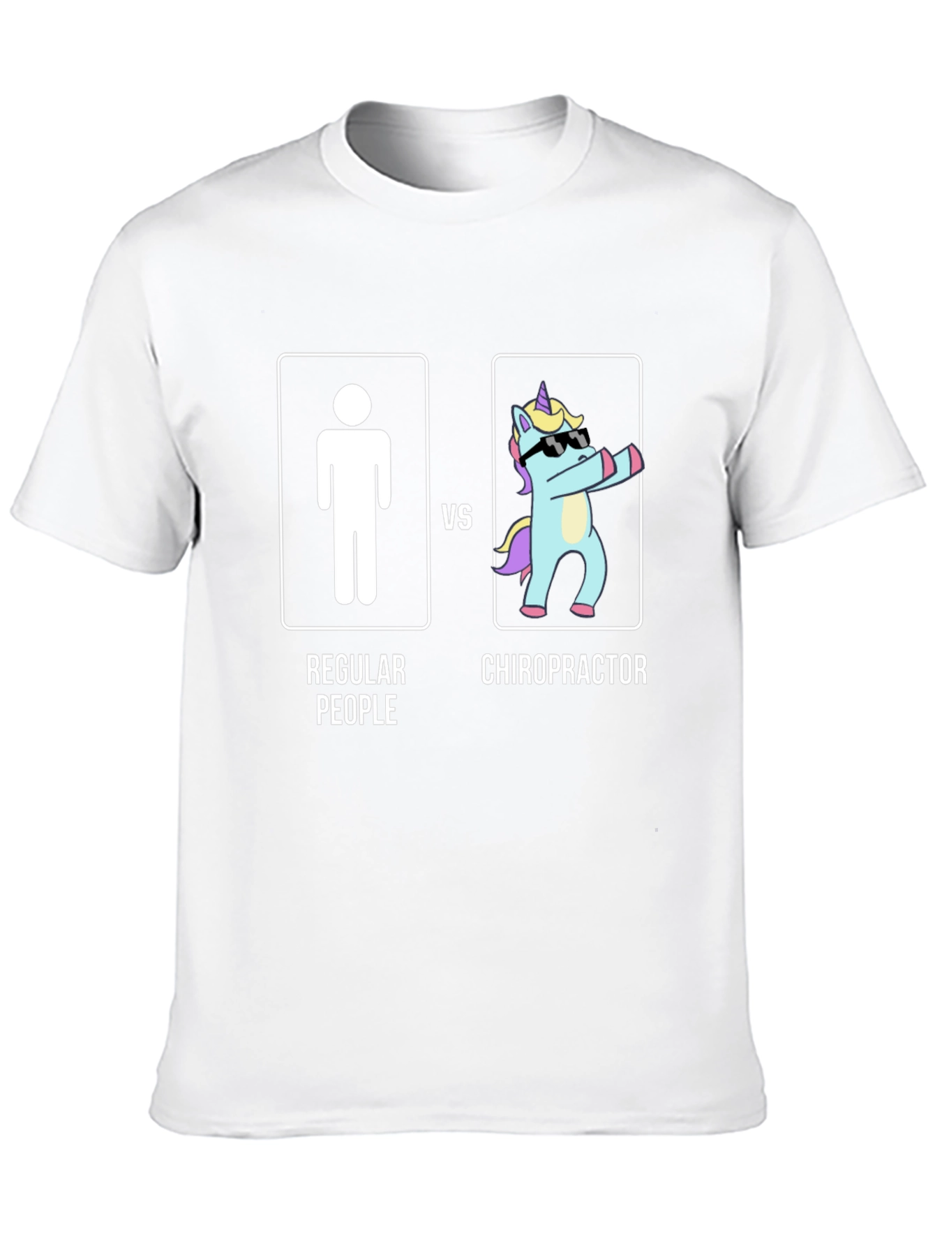 Black Chiropractor vs Regular People T-Shirt - Funny Graphic Tee view 10