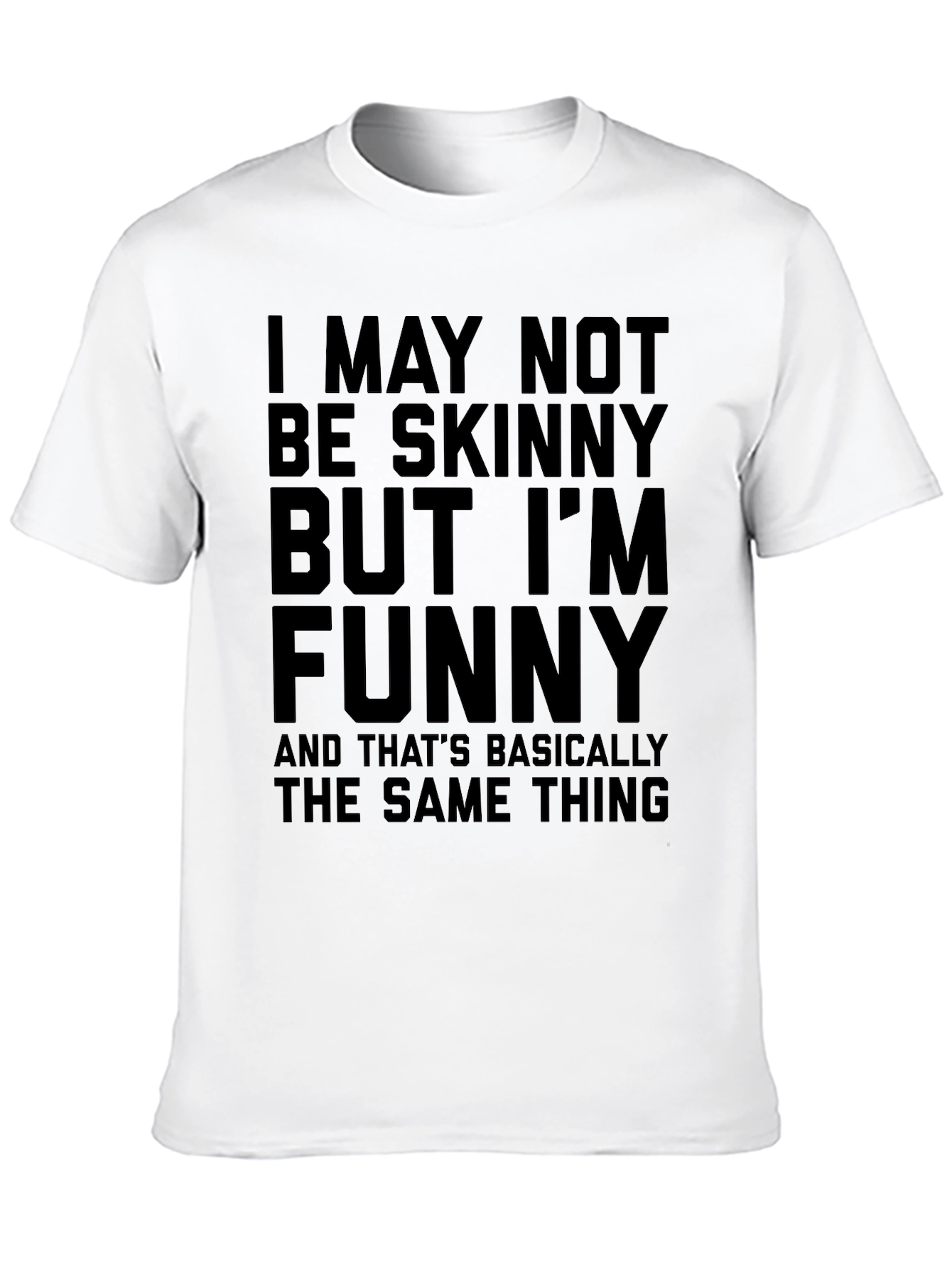 Black Funny Graphic Tee - Not Skinny But Funny view 10
