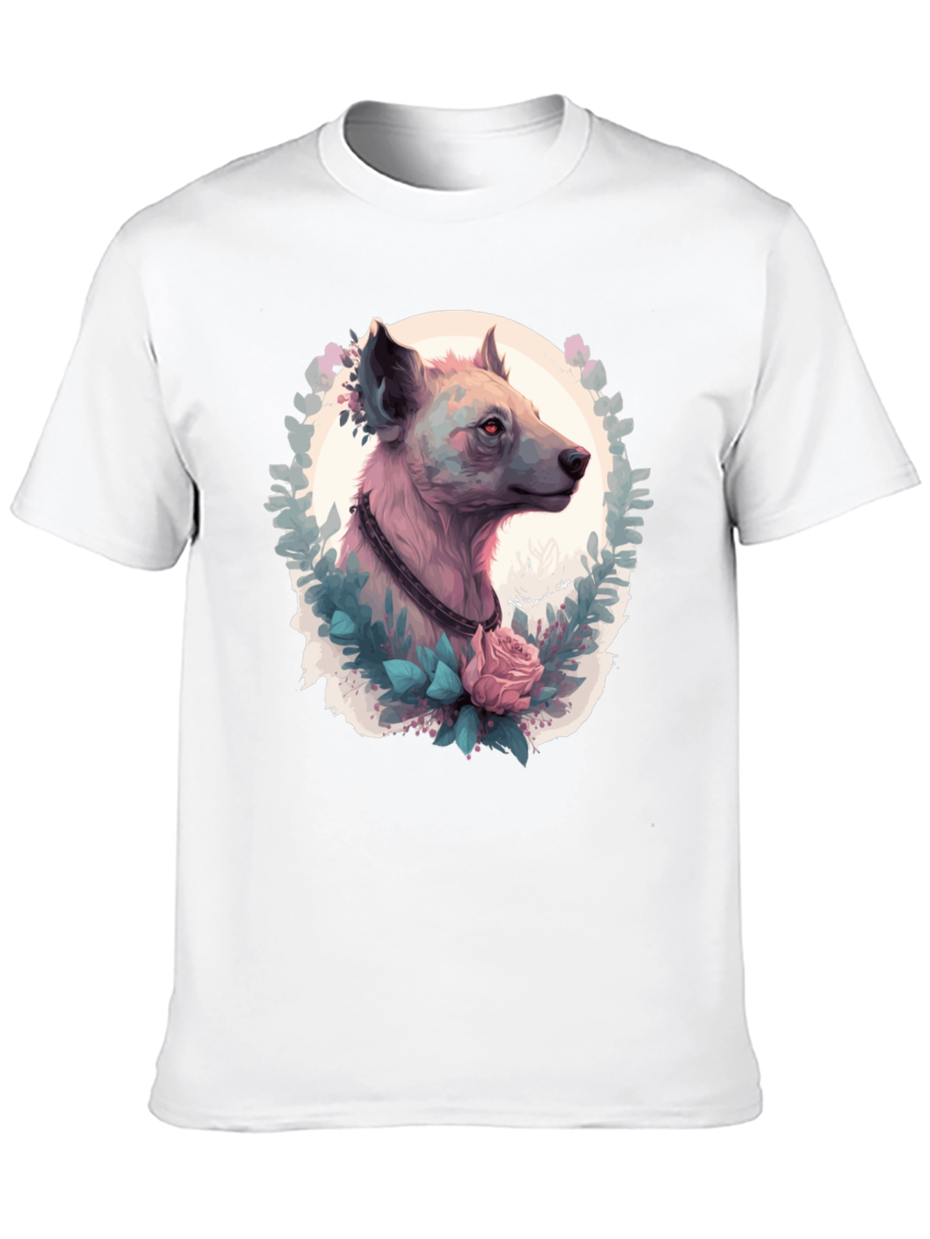 Black Hyena Portrait T-Shirt - Unique Animal Graphic Tee view 10