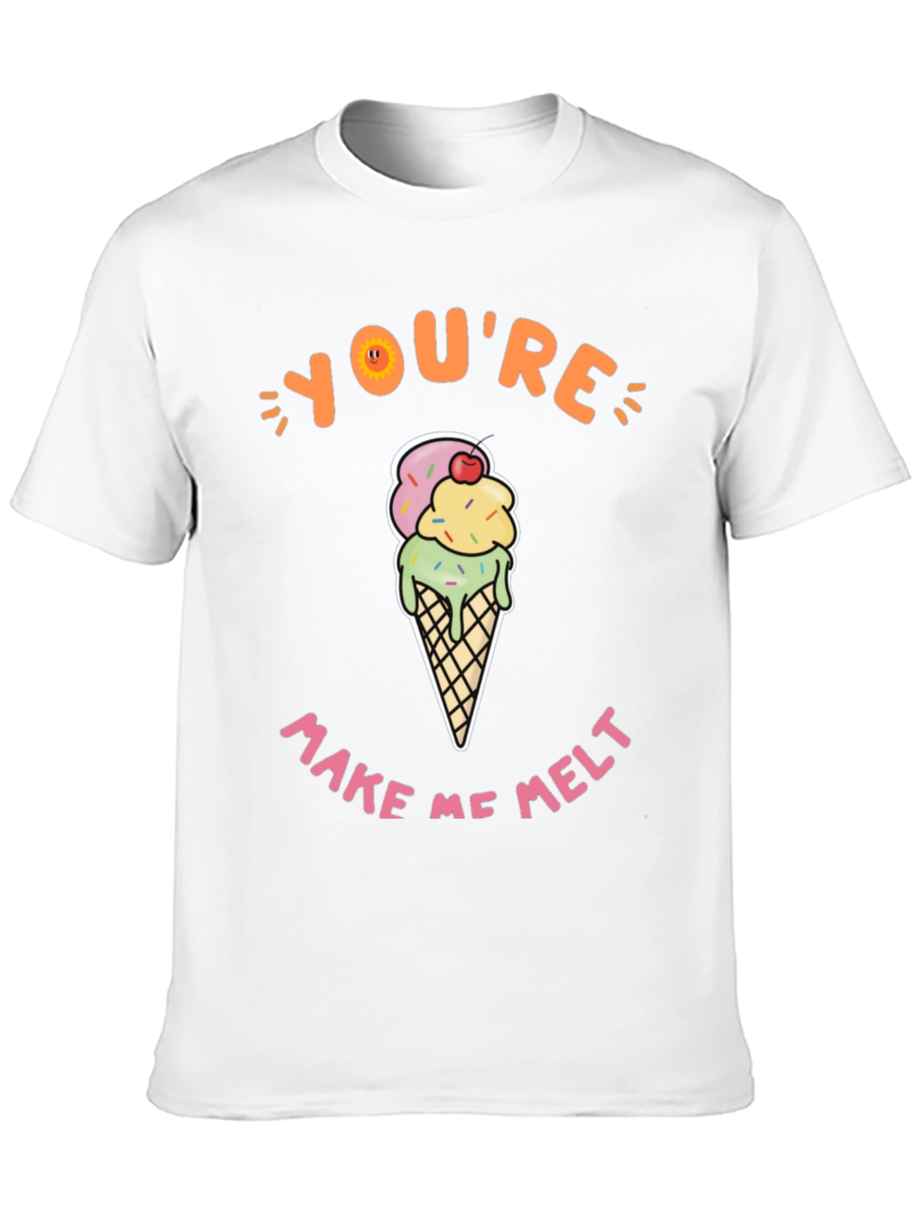 Black You're Make Me Melt Ice Cream Graphic Tee view 10