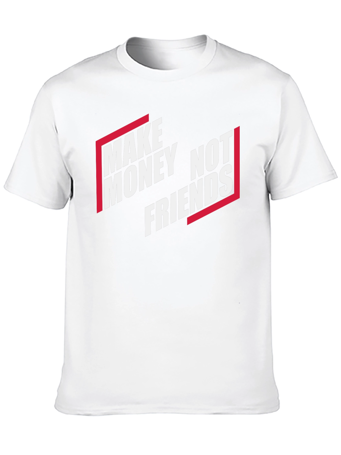 Black Make Money Not Friends Graphic T-Shirt view 10