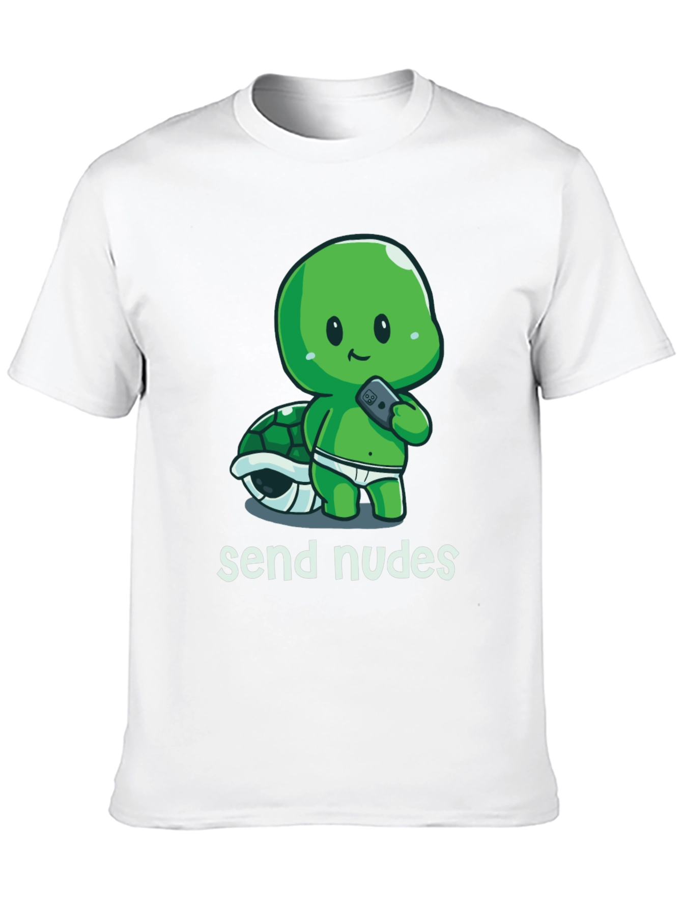 Black Send Nudes Turtle T-Shirt - Funny Graphic Tee view 10