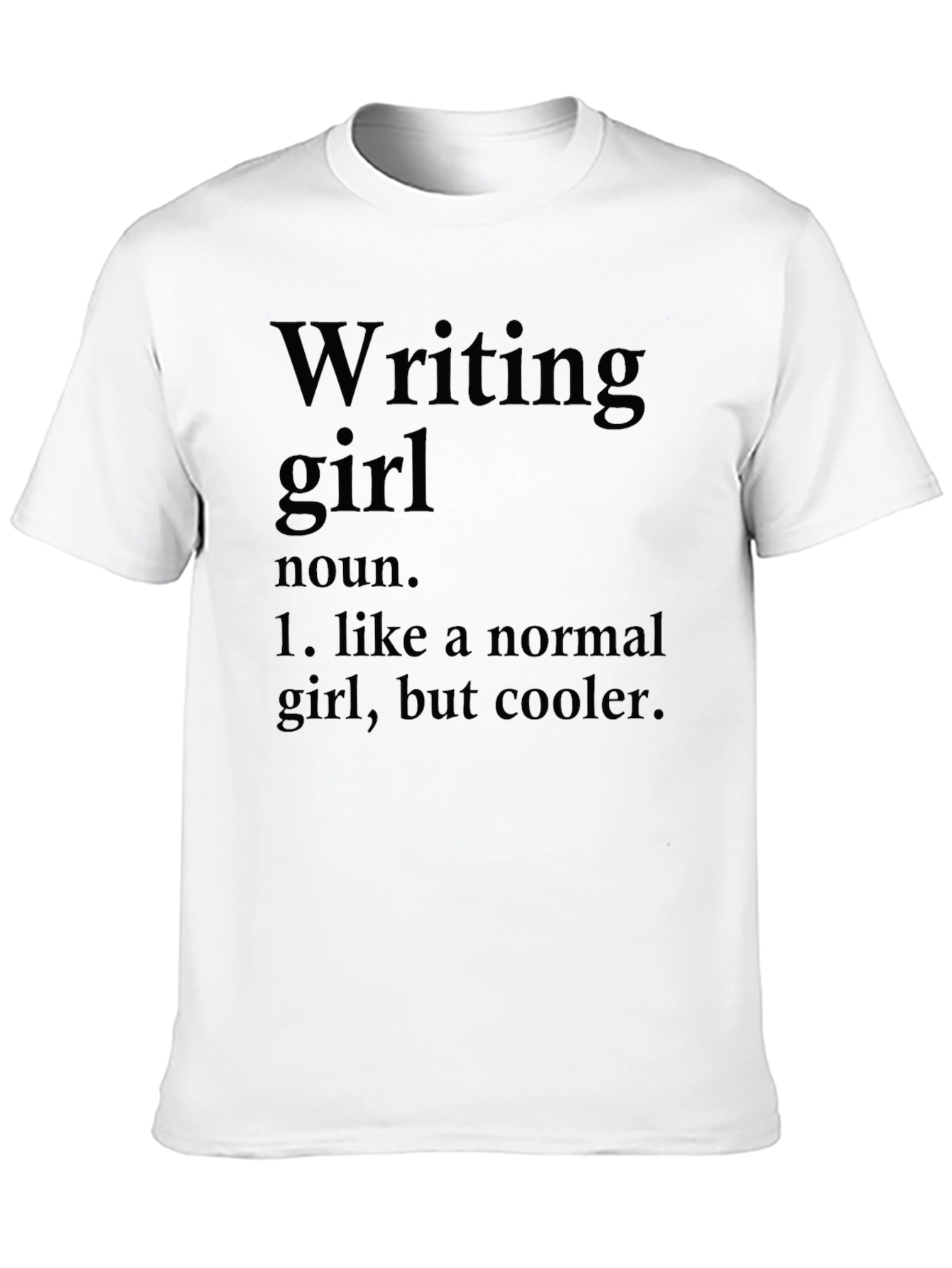 Black Writing Girl Definition T-Shirt view 10
